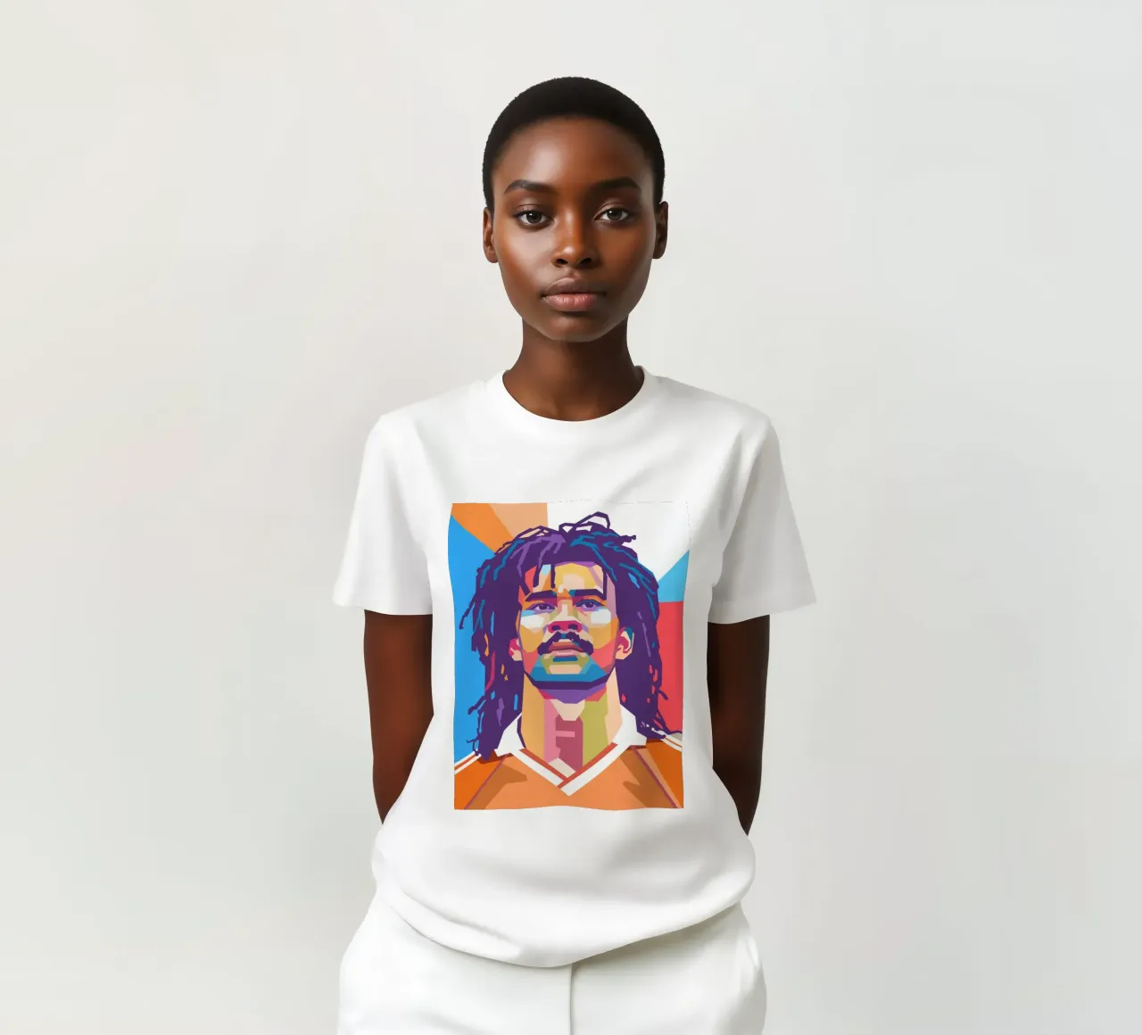 Ritratto pop art di Ruud Gullit t-shirt da Hantamrata