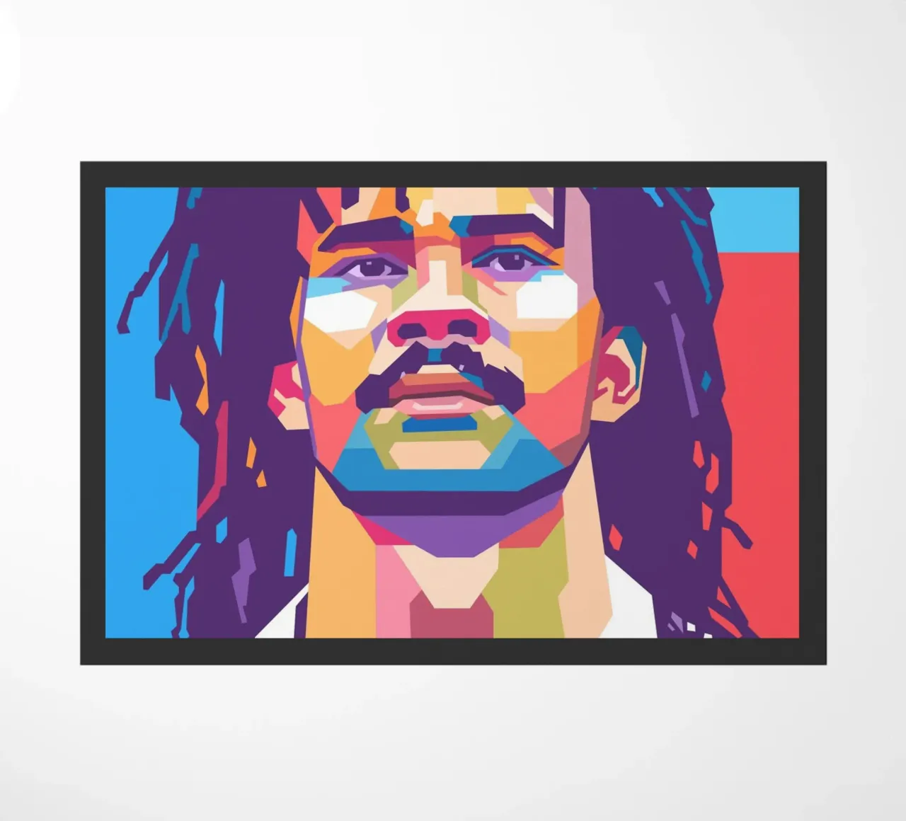 Ritratto pop art di Ruud Gullit zerbino da Hantamrata