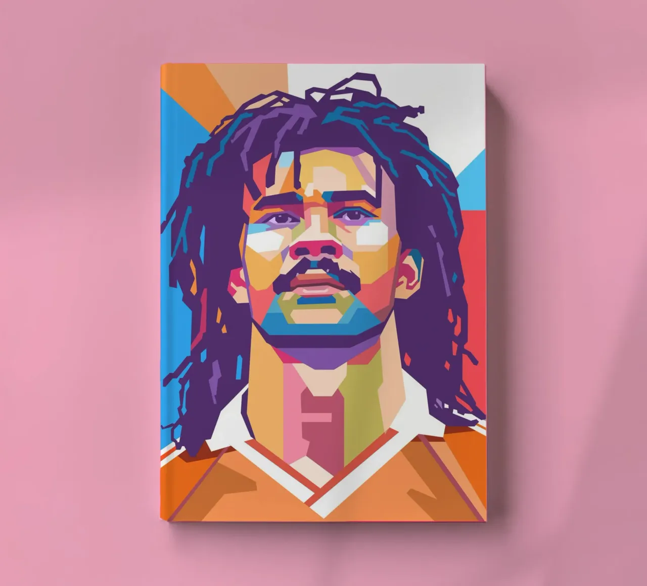 Ruud Gullit pop art portrait notebook by Hantamrata
