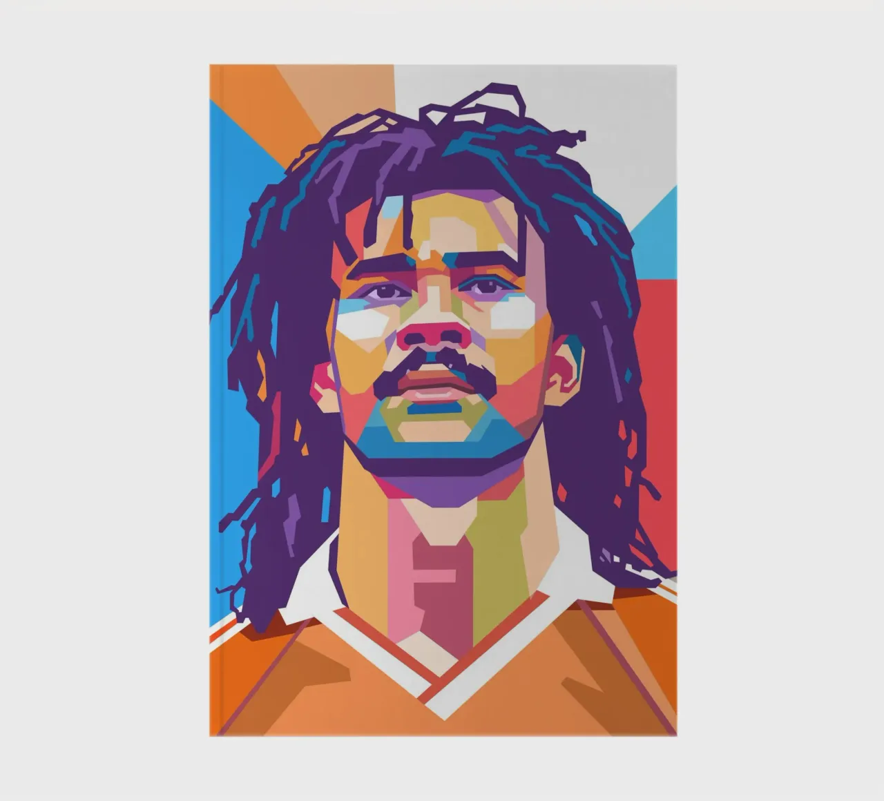 Ruud Gullit pop art portrait notebook by Hantamrata