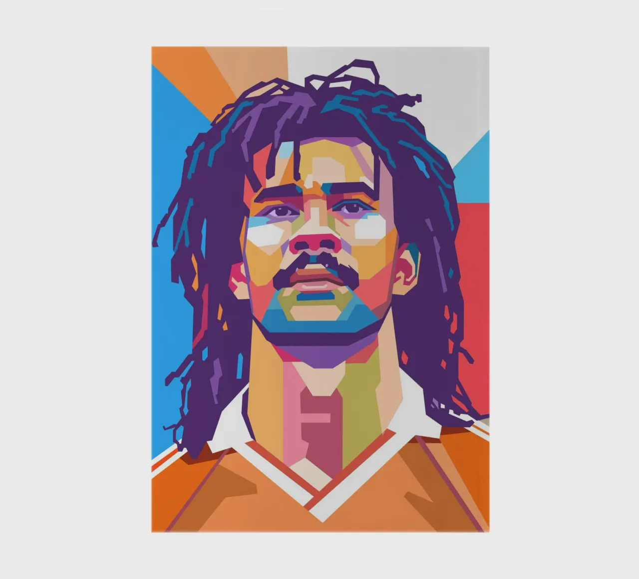 Ruud Gullit pop art portrait notebook by Hantamrata