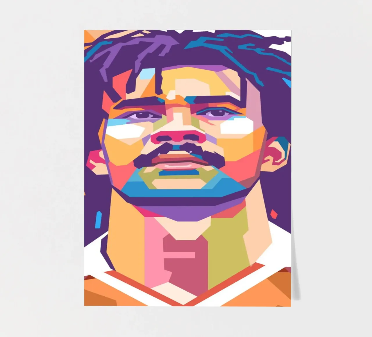 Ruud Gullit Pop-Art-Porträt Stickerbogen von Hantamrata
