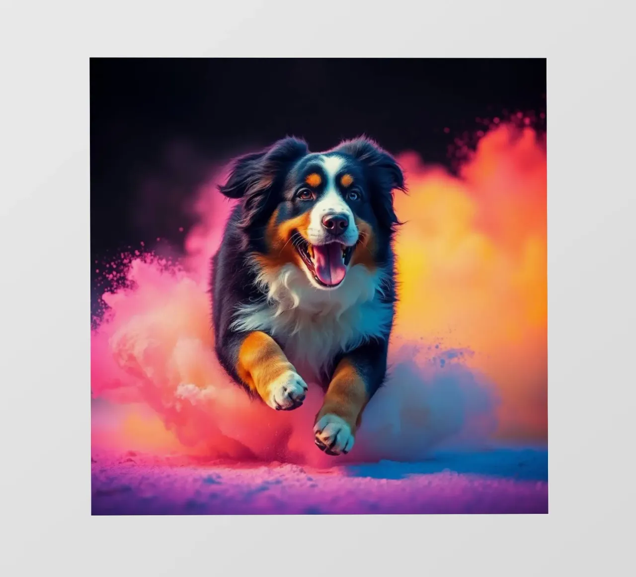 The colorful Bernese Mountain Dog #56 backlit film by Yumis.Beargang.and.Me