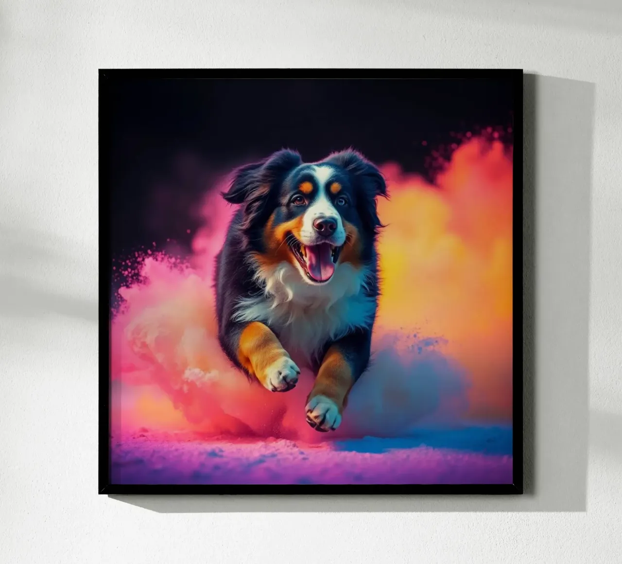 The colorful Bernese Mountain Dog #56 poster by Yumis.Beargang.and.Me