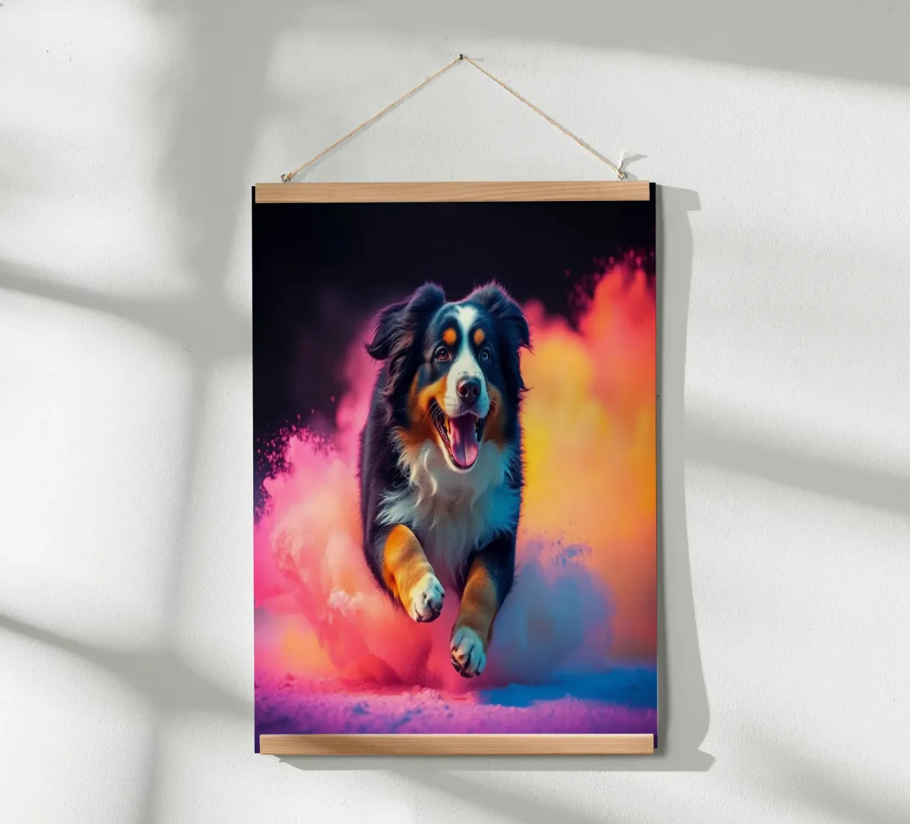 The colorful Bernese Mountain Dog #56 poster by Yumis.Beargang.and.Me