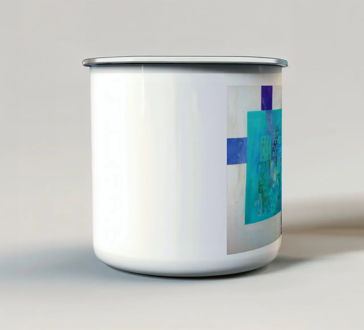 Wörtermeer enamel mug by Anita Gewald