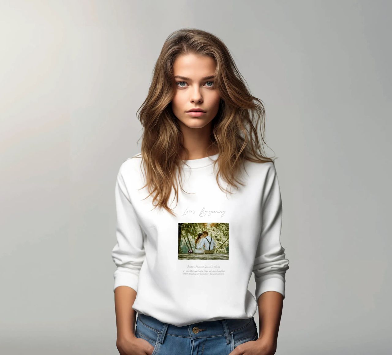Personalisierte Hochzeitsgeschenke Sweatshirt von NEWEST CUSTOM SHOP