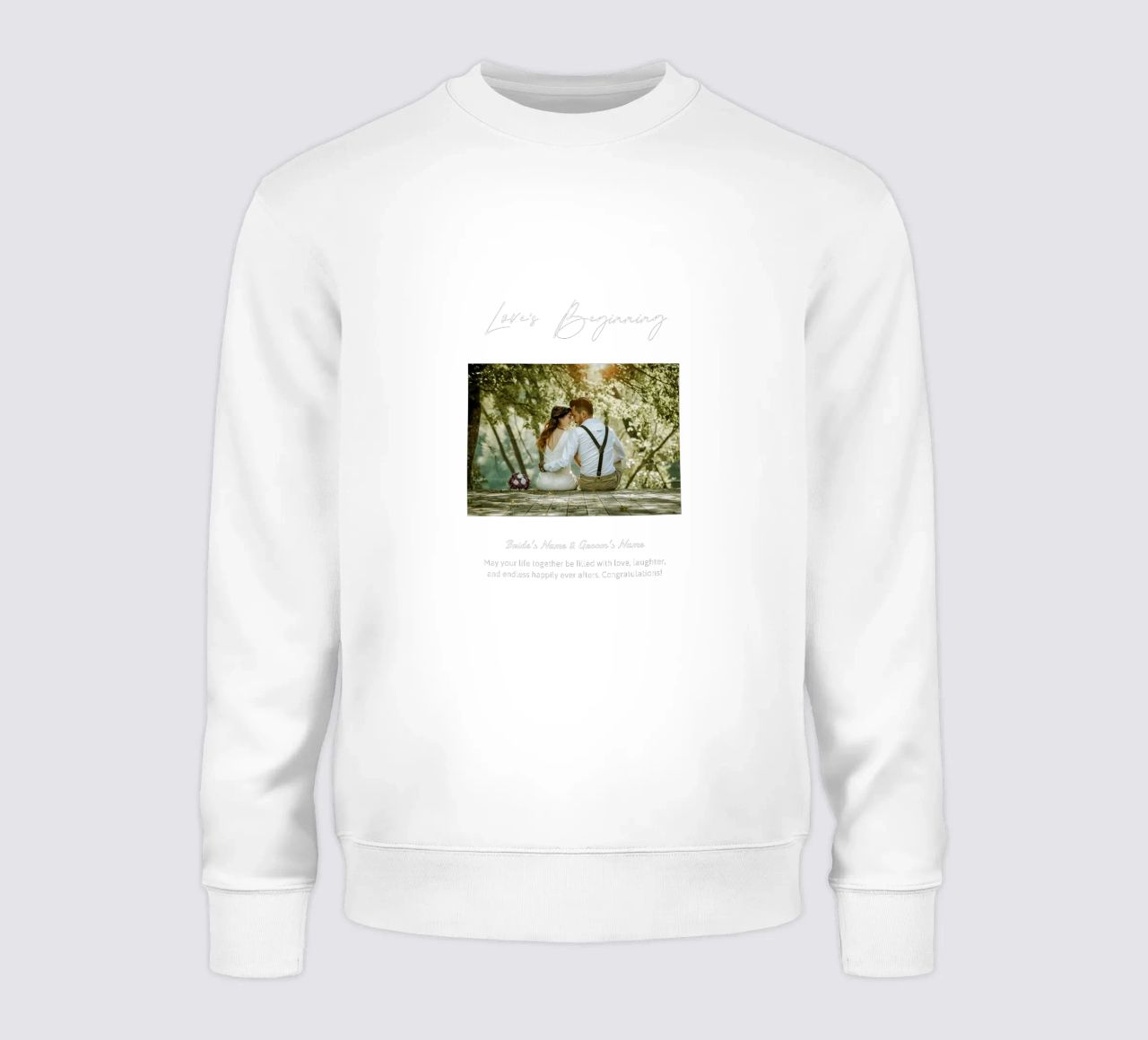Personalisierte Hochzeitsgeschenke Sweatshirt von NEWEST CUSTOM SHOP