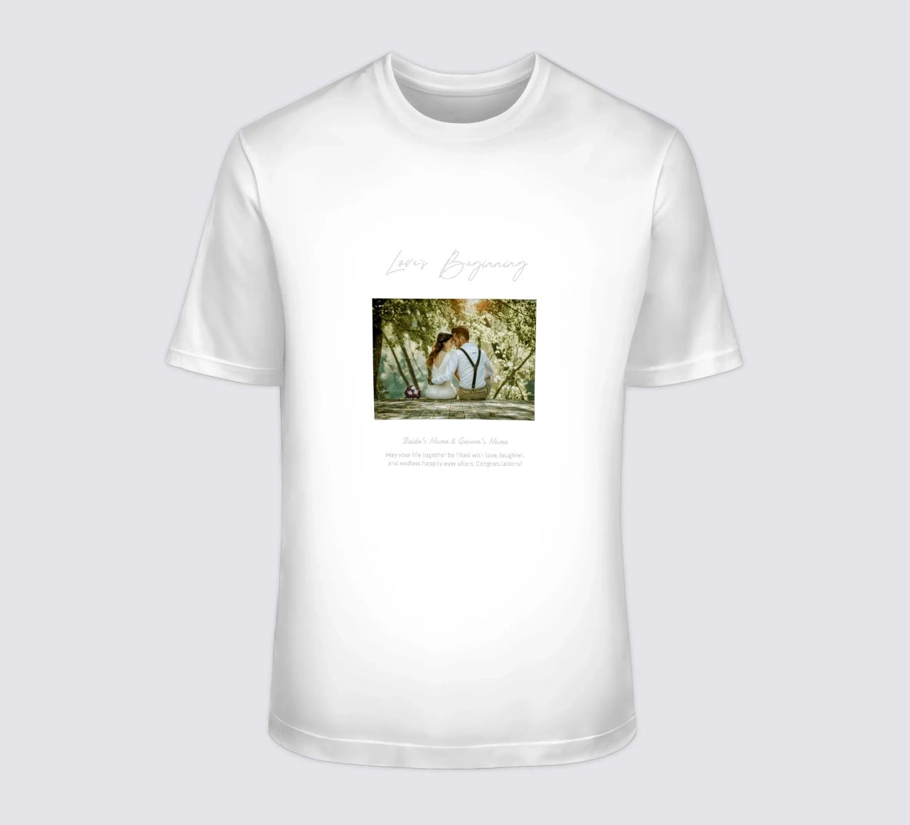 Personalisierte Hochzeitsgeschenke T-Shirt von NEWEST CUSTOM SHOP