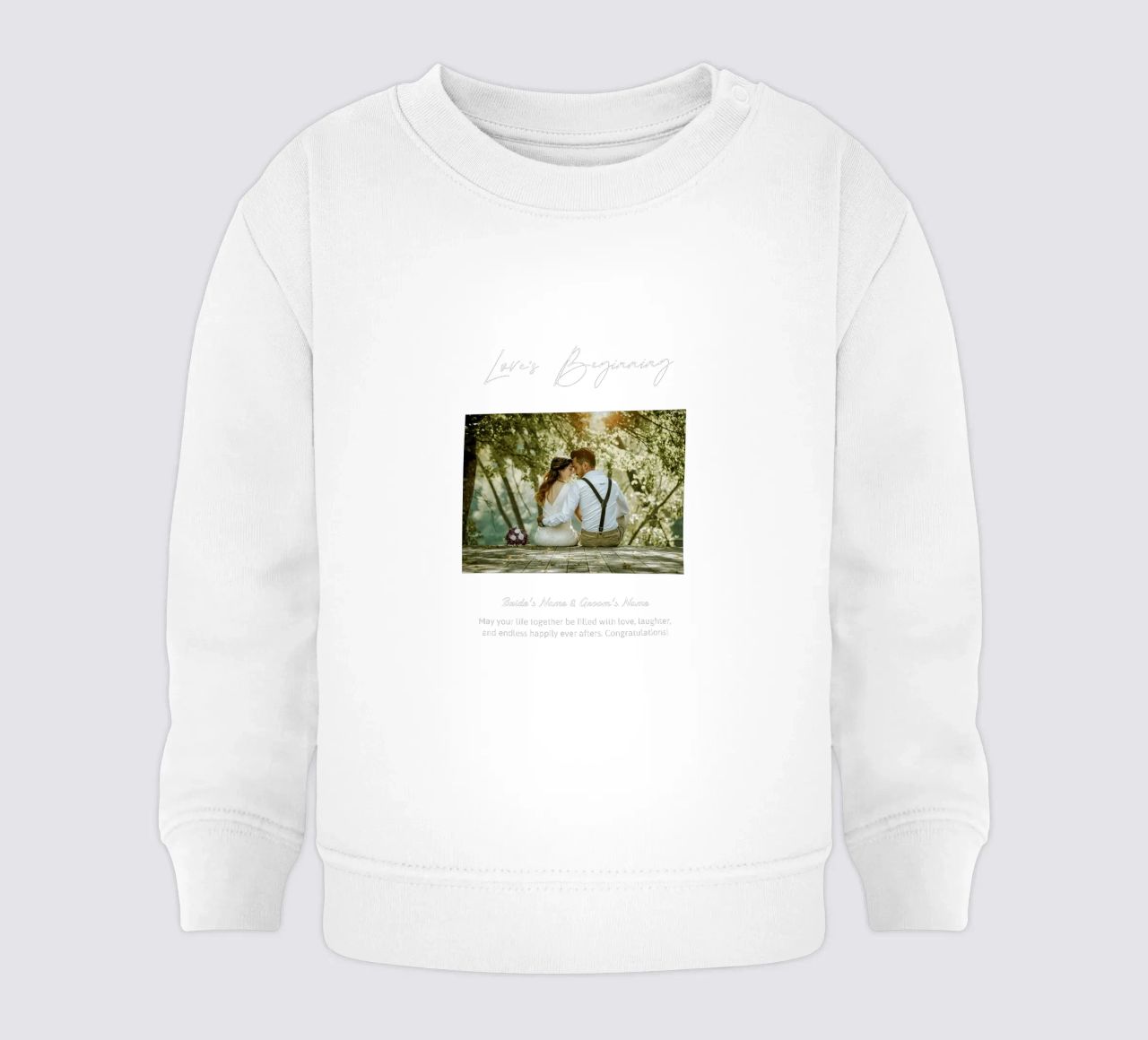 Personalisierte Hochzeitsgeschenke Baby Sweatshirt von NEWEST CUSTOM SHOP