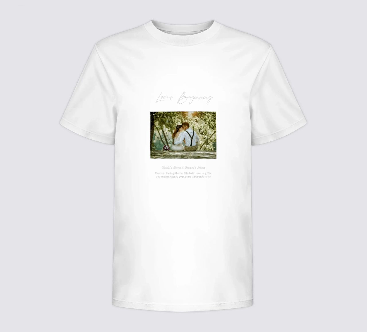 Personalisierte Hochzeitsgeschenke Kinder T-Shirt von NEWEST CUSTOM SHOP