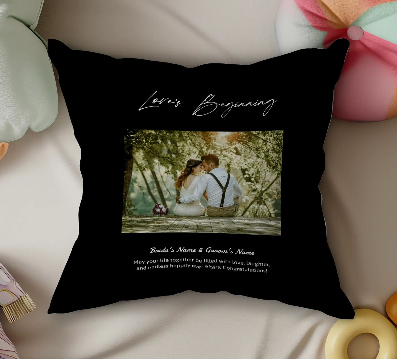 Personalisierte Hochzeitsgeschenke Kissen von NEWEST CUSTOM SHOP