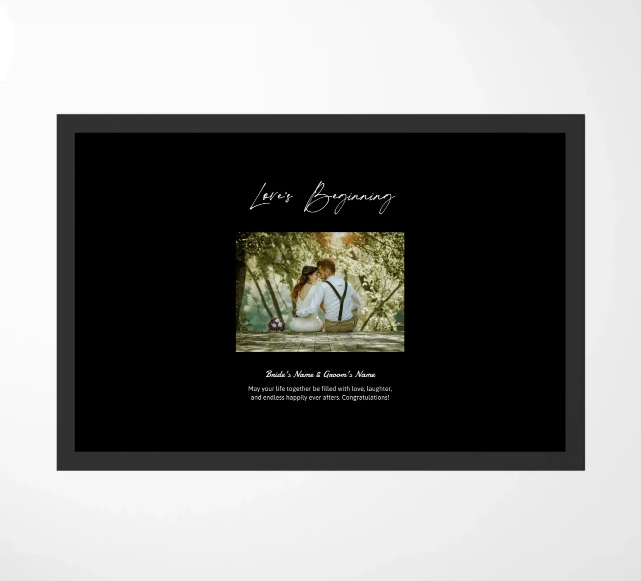 Personalized Wedding Gifts doormat by NEWEST CUSTOM SHOP