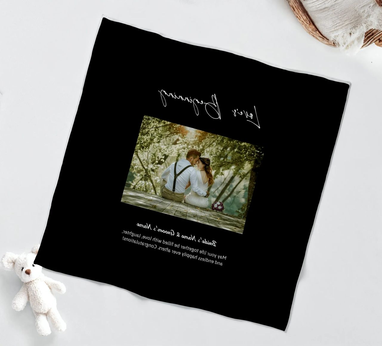 Personalisierte Hochzeitsgeschenke Fleecedecke von NEWEST CUSTOM SHOP