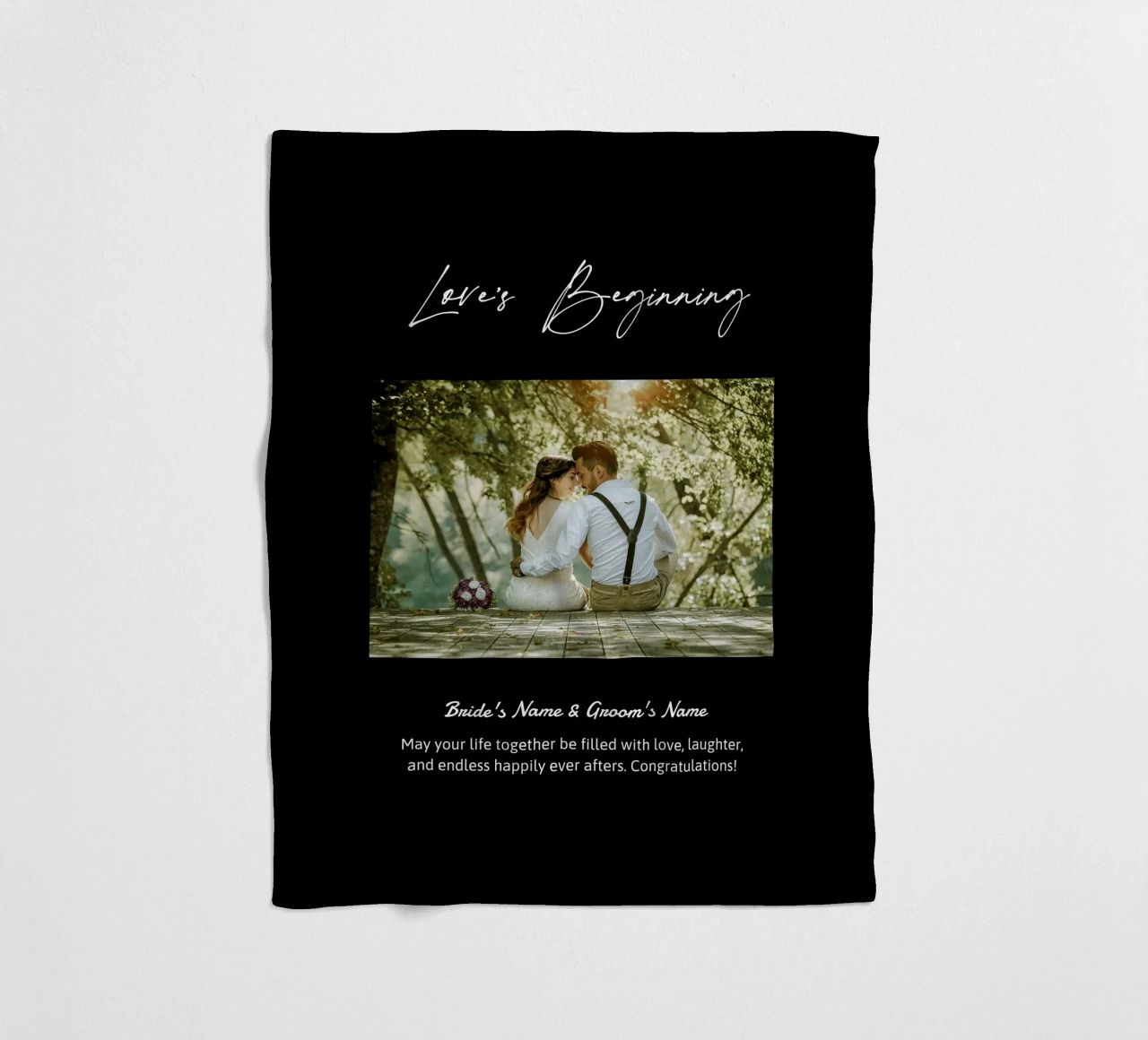 Personalisierte Hochzeitsgeschenke Fleecedecke von NEWEST CUSTOM SHOP