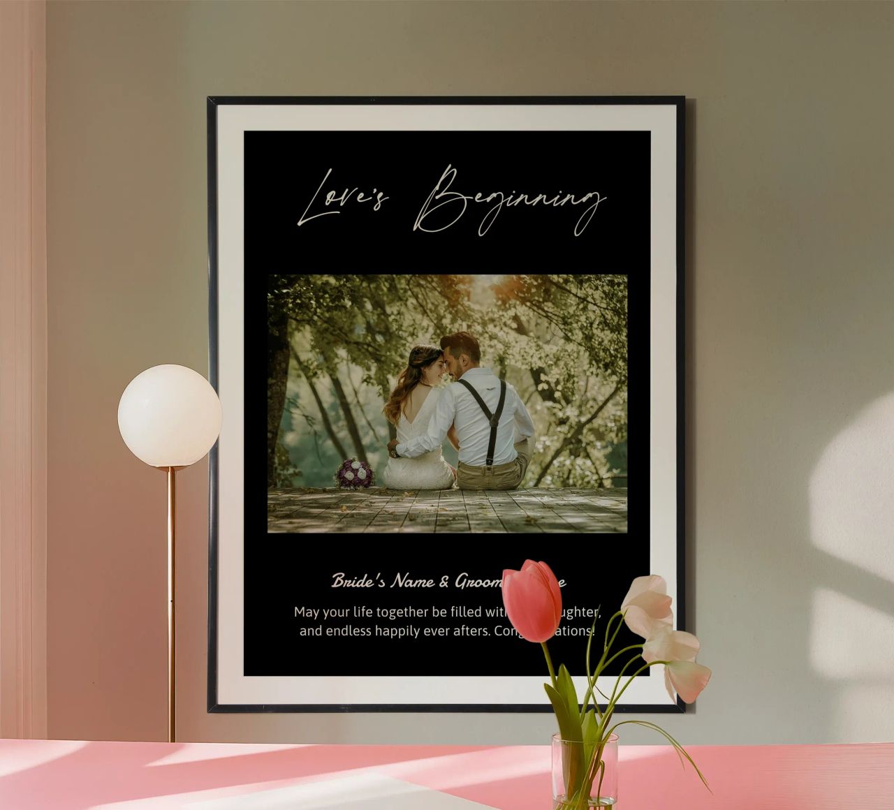 Personalisierte Hochzeitsgeschenke Poster von NEWEST CUSTOM SHOP