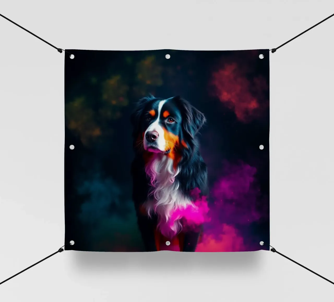 The colorful Bernese Mountain Dog #63 pvc cover by Yumis.Beargang.and.Me
