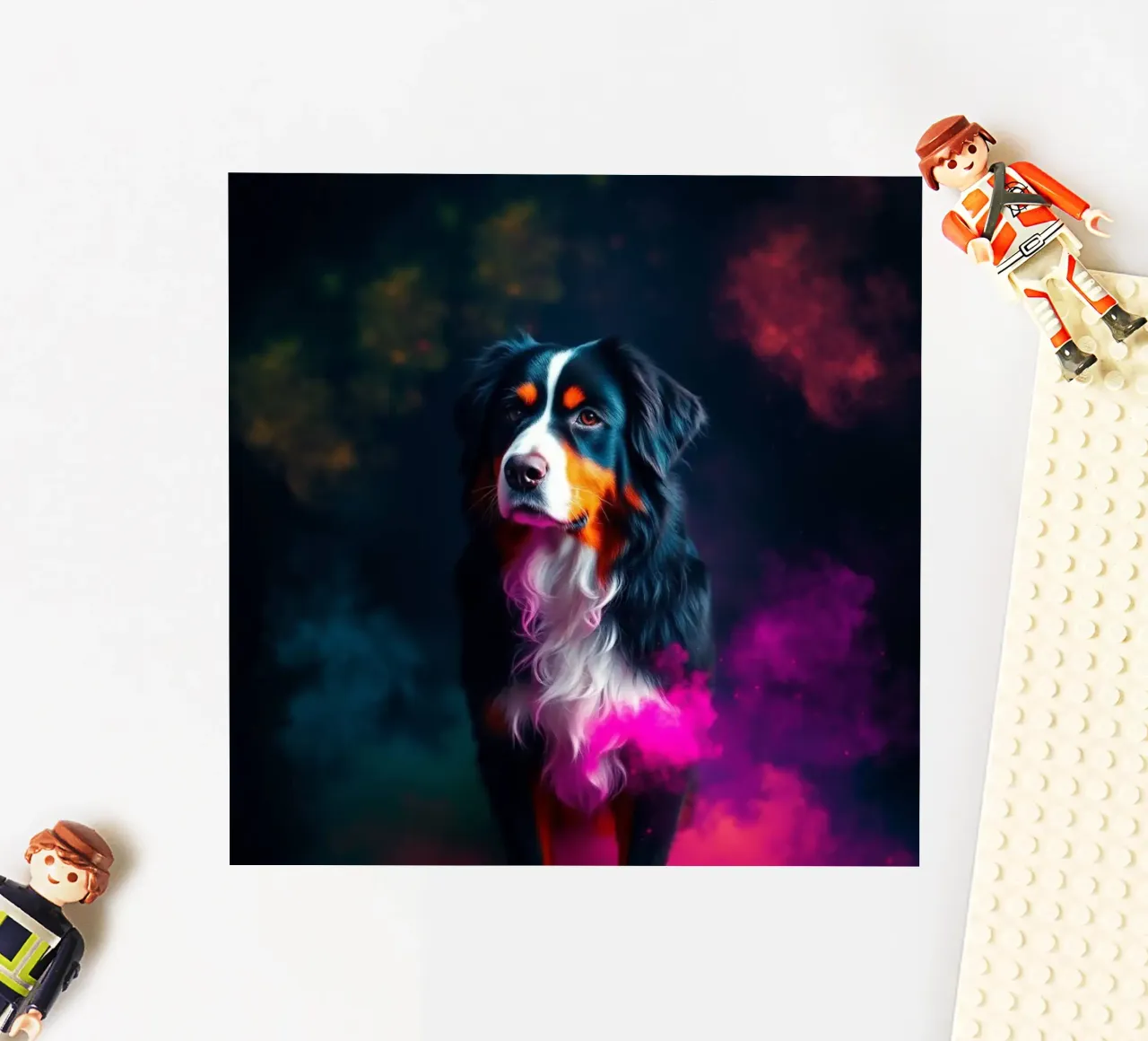 The colorful Bernese Mountain Dog #63 sticker by Yumis.Beargang.and.Me