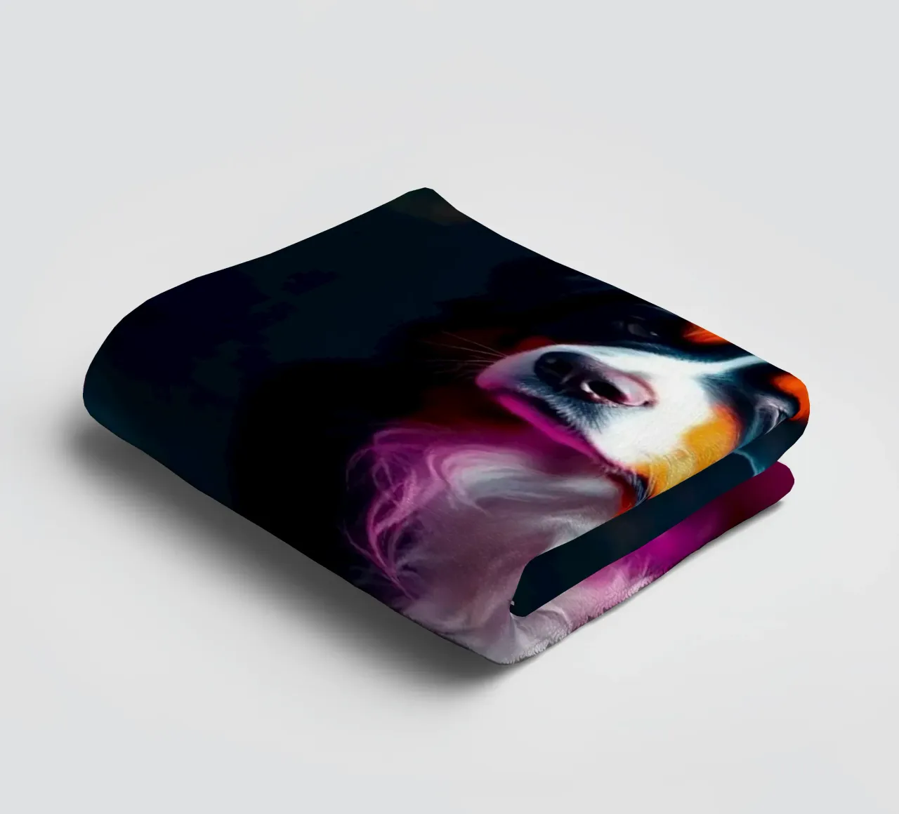 The colorful Bernese Mountain Dog #63 towel by Yumis.Beargang.and.Me