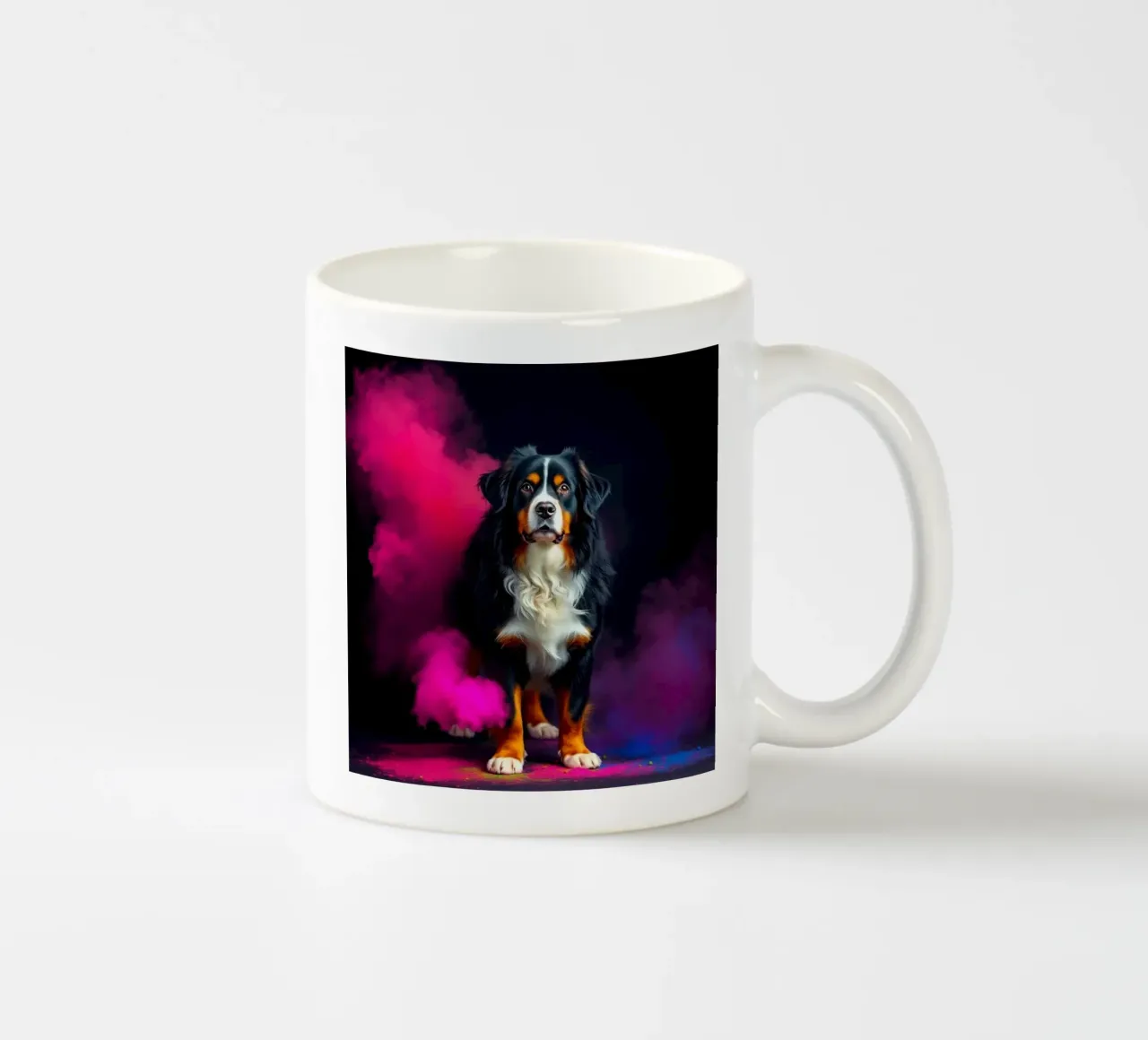 The colorful Bernese Mountain Dog #64 ceramic mug by Yumis.Beargang.and.Me