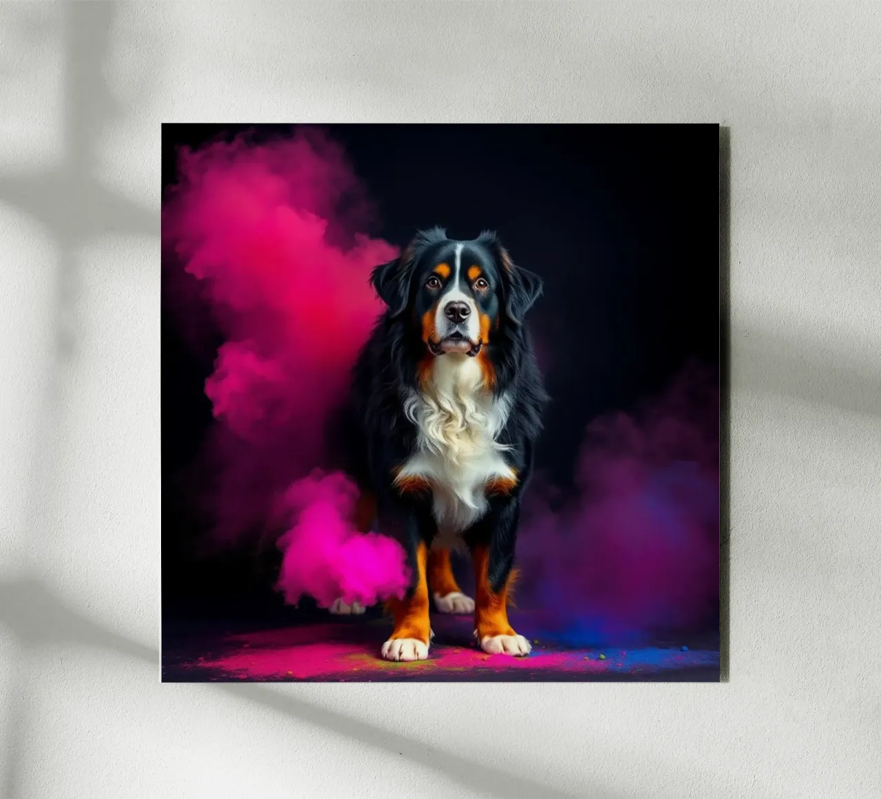 The colorful Bernese Mountain Dog #64 alu-dibond by Yumis.Beargang.and.Me