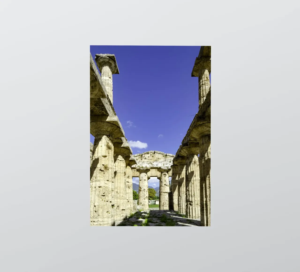 Klassischer griechischer Tempel in den Ruinen der antiken Stadt Paestum, Ita Sticker von peuceta_BA