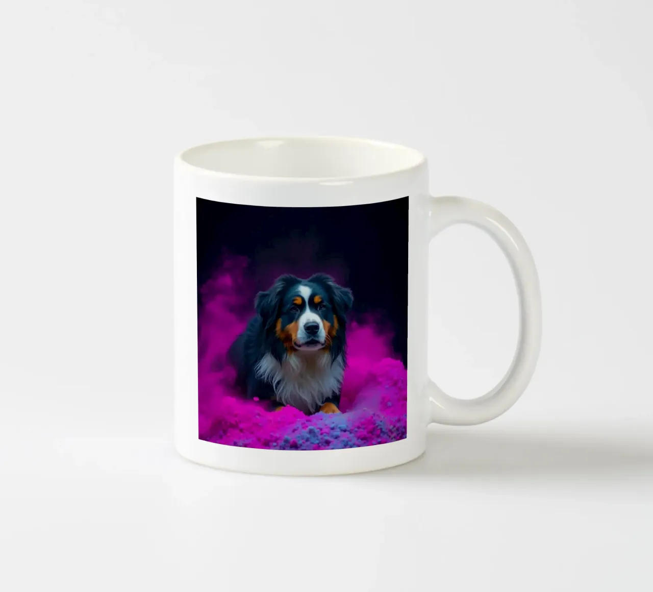 The colorful Bernese Mountain Dog #67 ceramic mug by Yumis.Beargang.and.Me