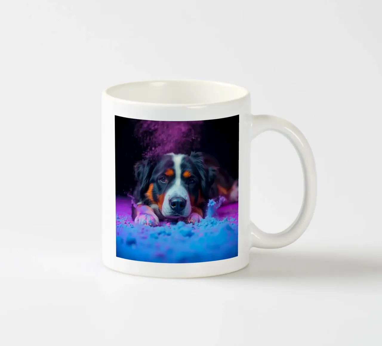 De kleurrijke Berner Sennenhond #69 keramische mok van Yumis.Beargang.and.Me