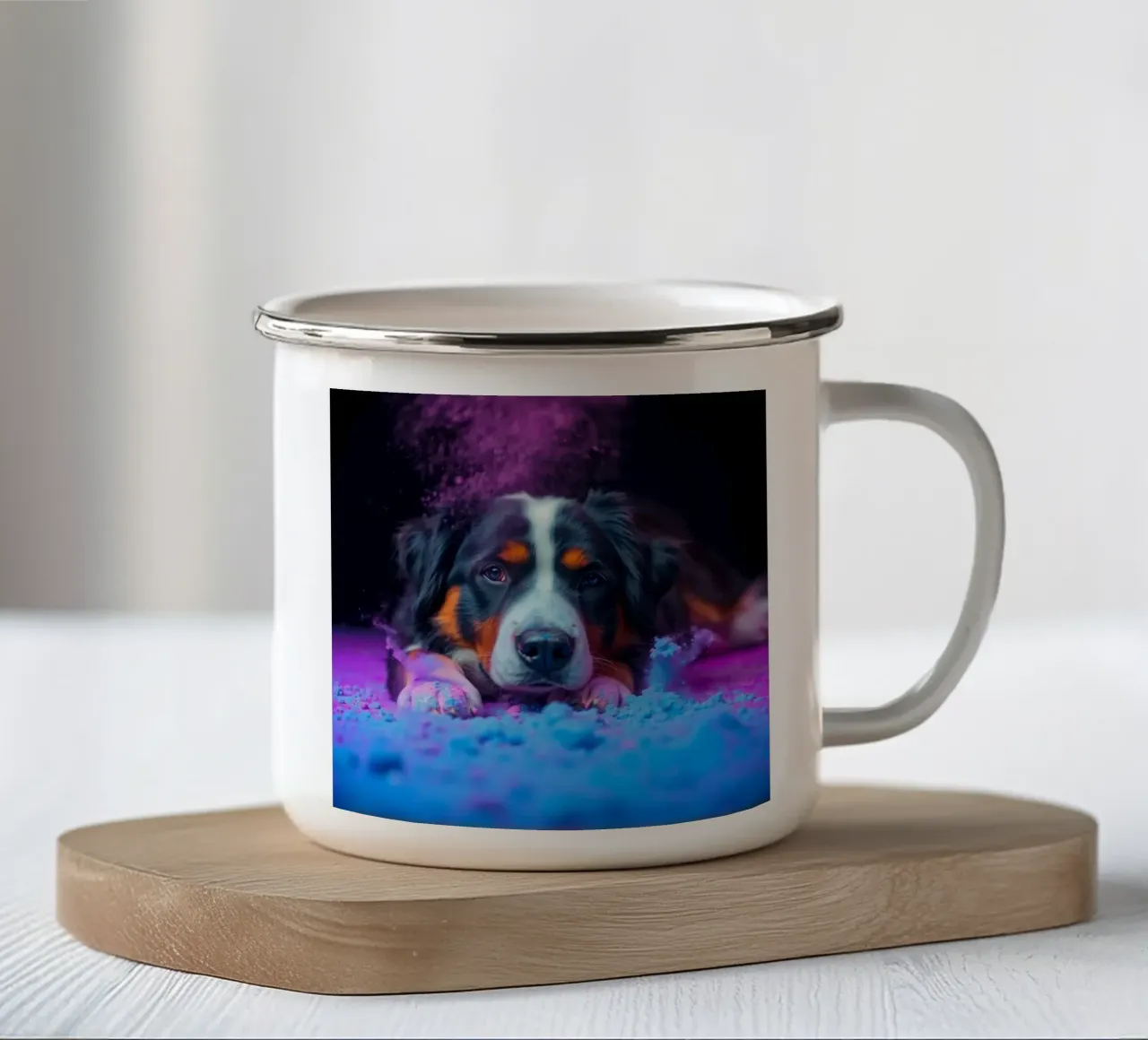 Le bouvier bernois coloré #69 mug en émail de Yumis.Beargang.and.Me