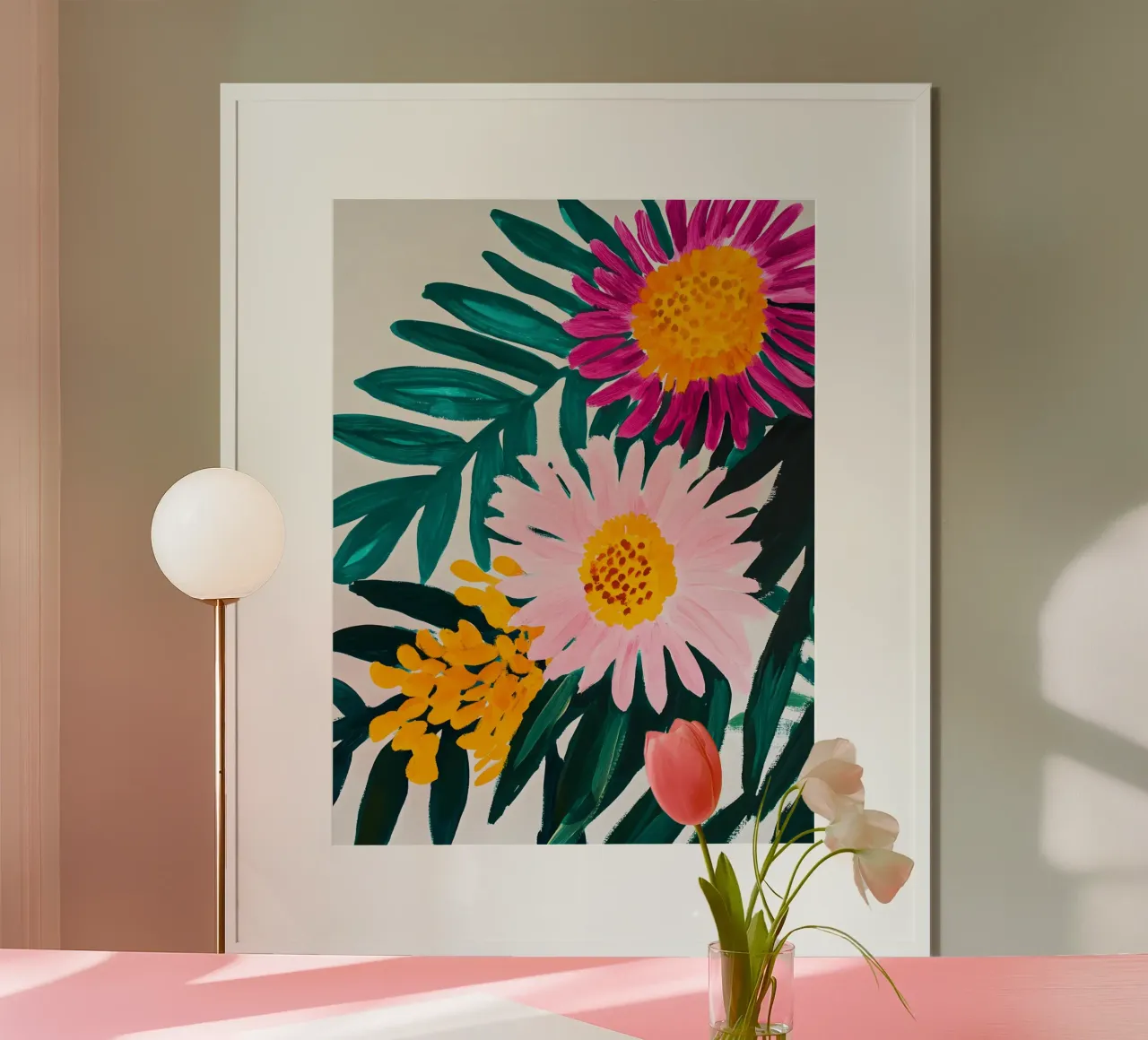 Australian Wild Flowers poster con telaio in legno da Gypsy Galleria