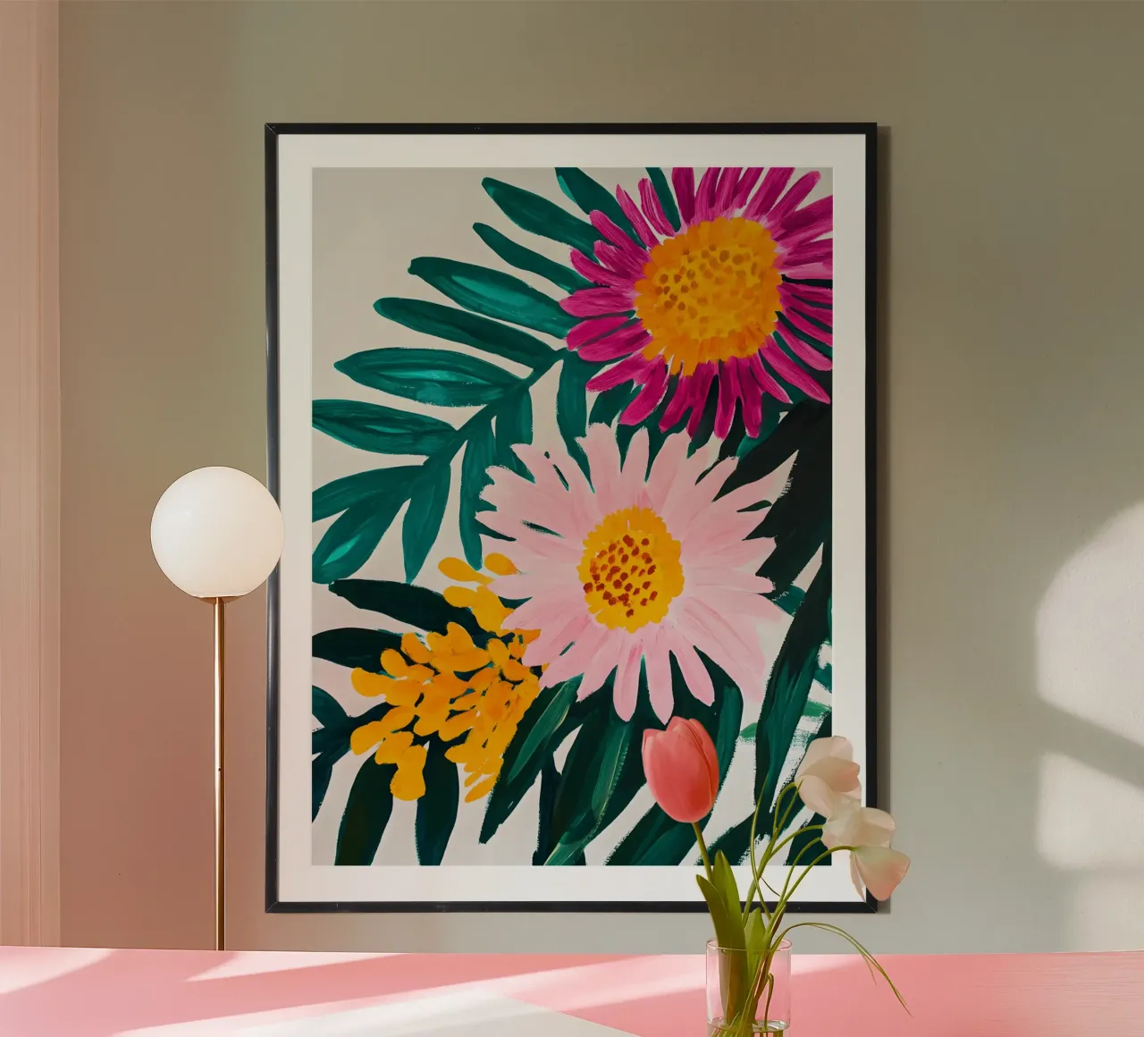 Australian Wild Flowers poster con telaio in legno da Gypsy Galleria