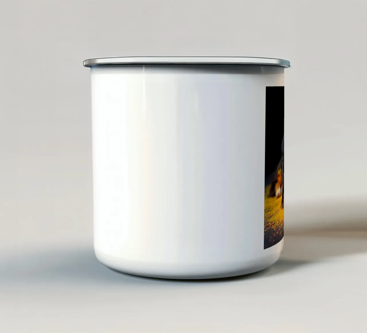 Le bouvier bernois coloré #70 mug en émail de Yumis.Beargang.and.Me