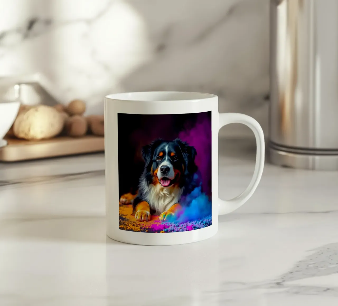 Le bouvier bernois coloré #71 mug en céramique de Yumis.Beargang.and.Me