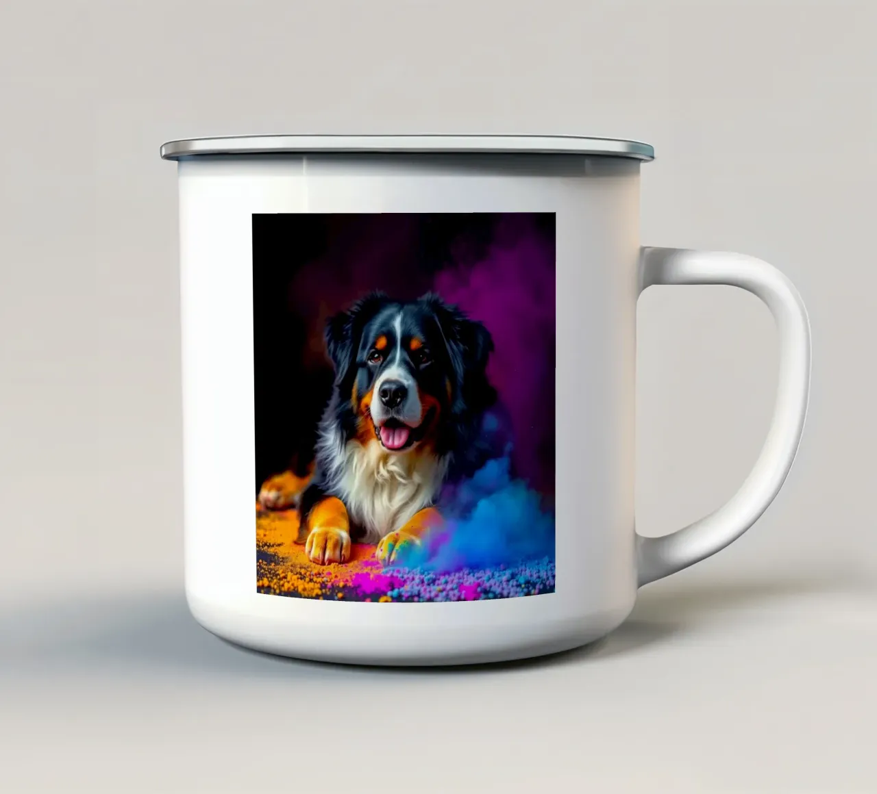 Le bouvier bernois coloré #71 mug en émail de Yumis.Beargang.and.Me