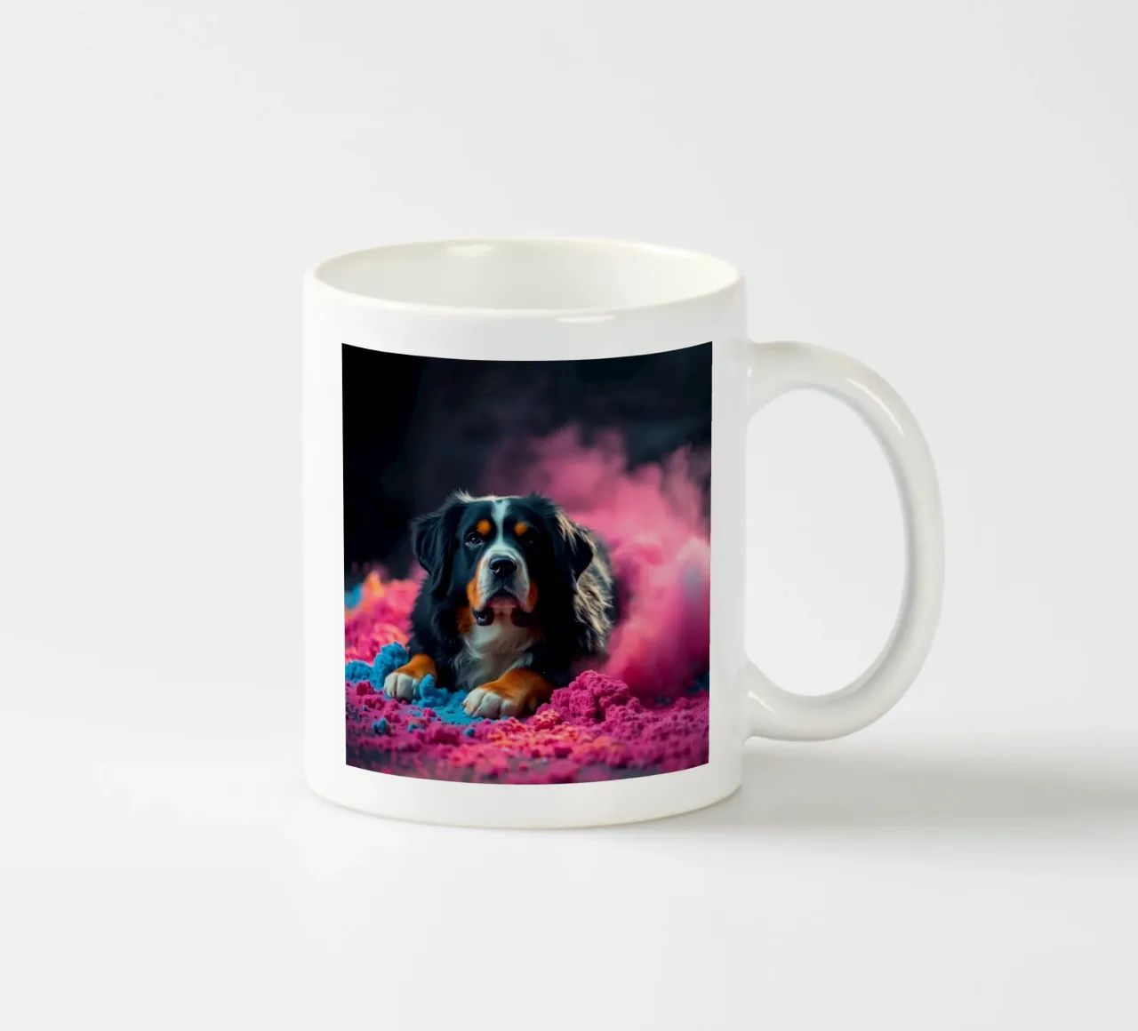 The colorful Bernese Mountain Dog #72 ceramic mug by Yumis.Beargang.and.Me