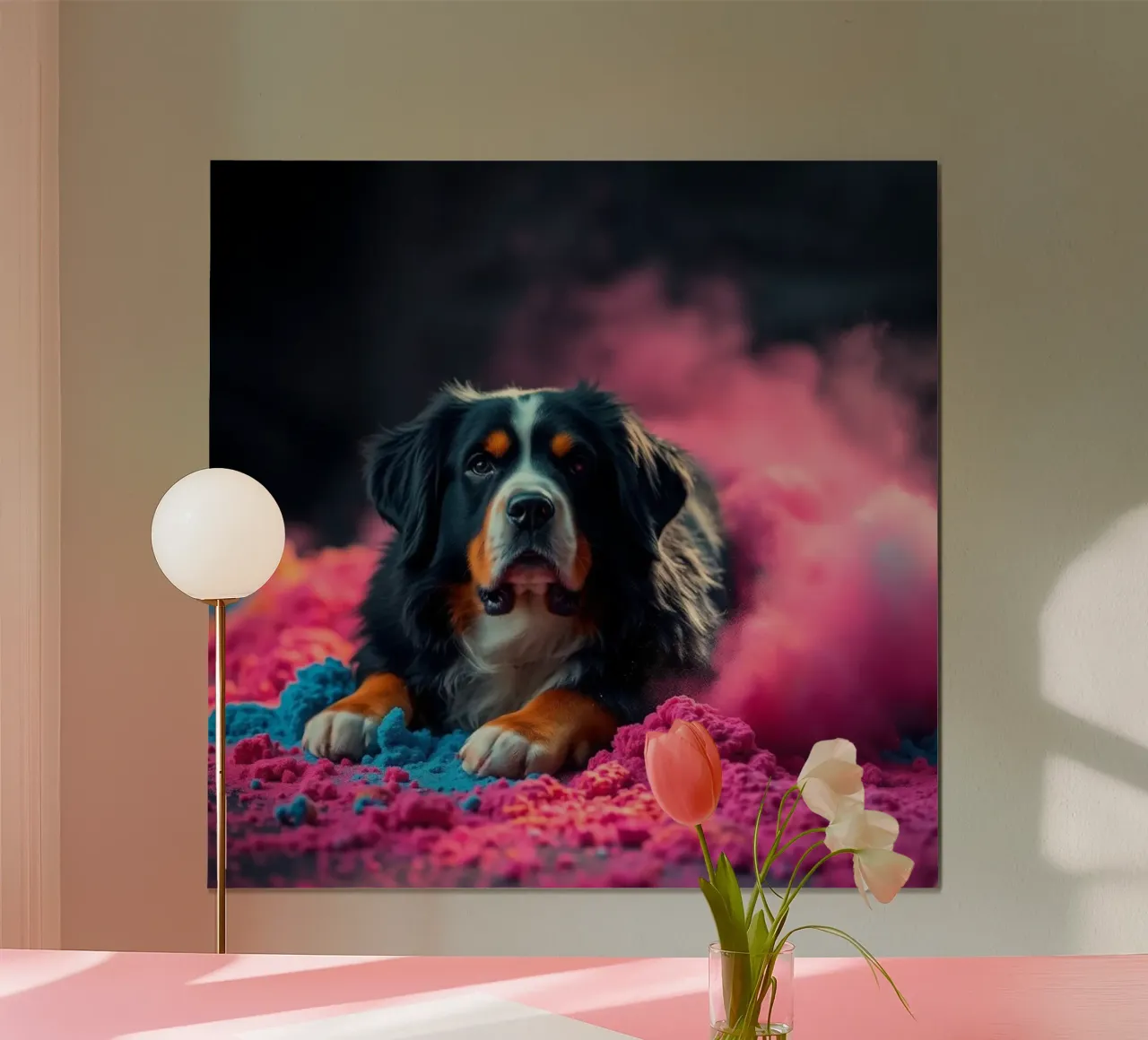 The colorful Bernese Mountain Dog #72 hahnemühle by Yumis.Beargang.and.Me