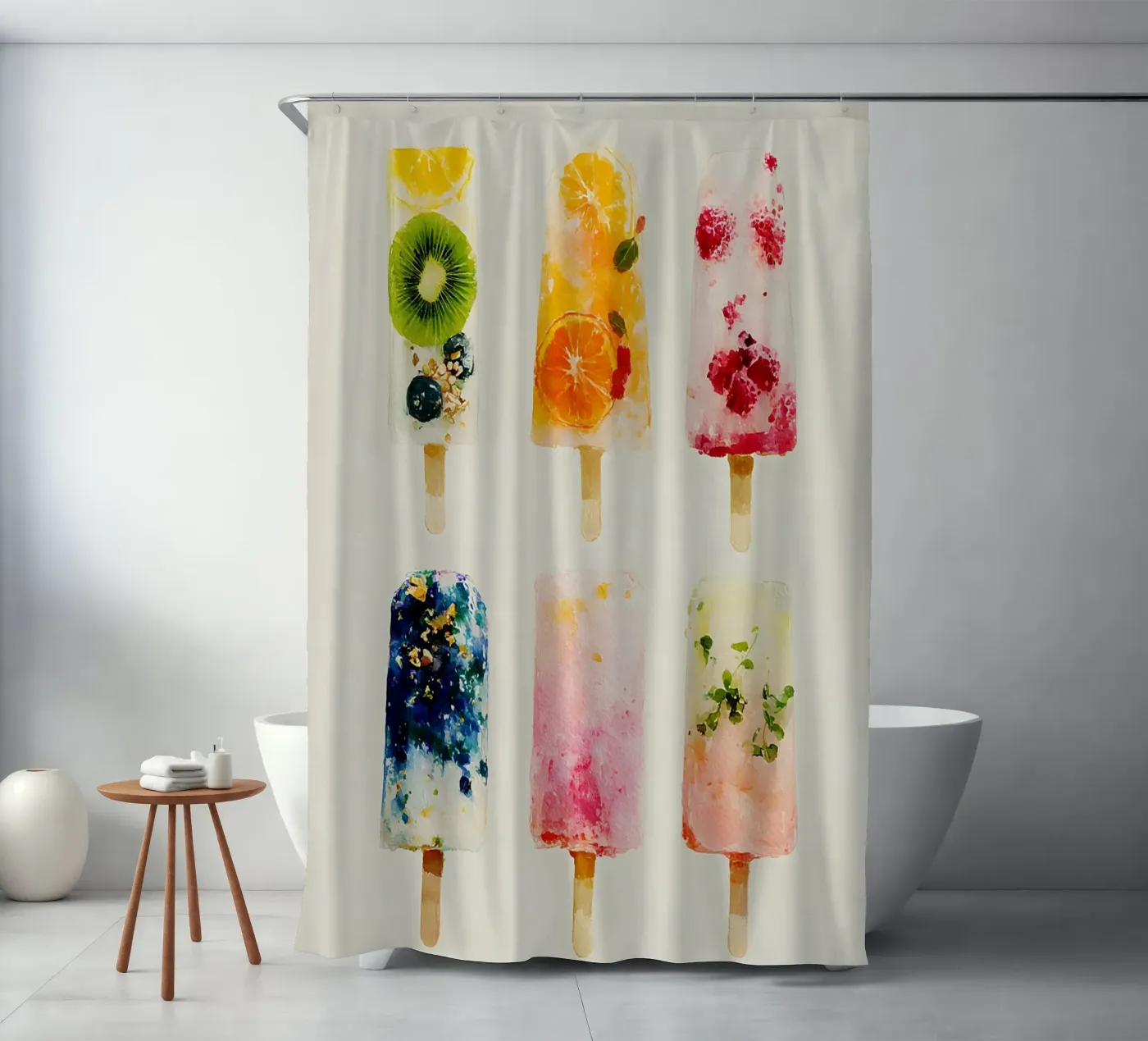 Fruity Popsicles Duschvorhang von Gypsy Galleria