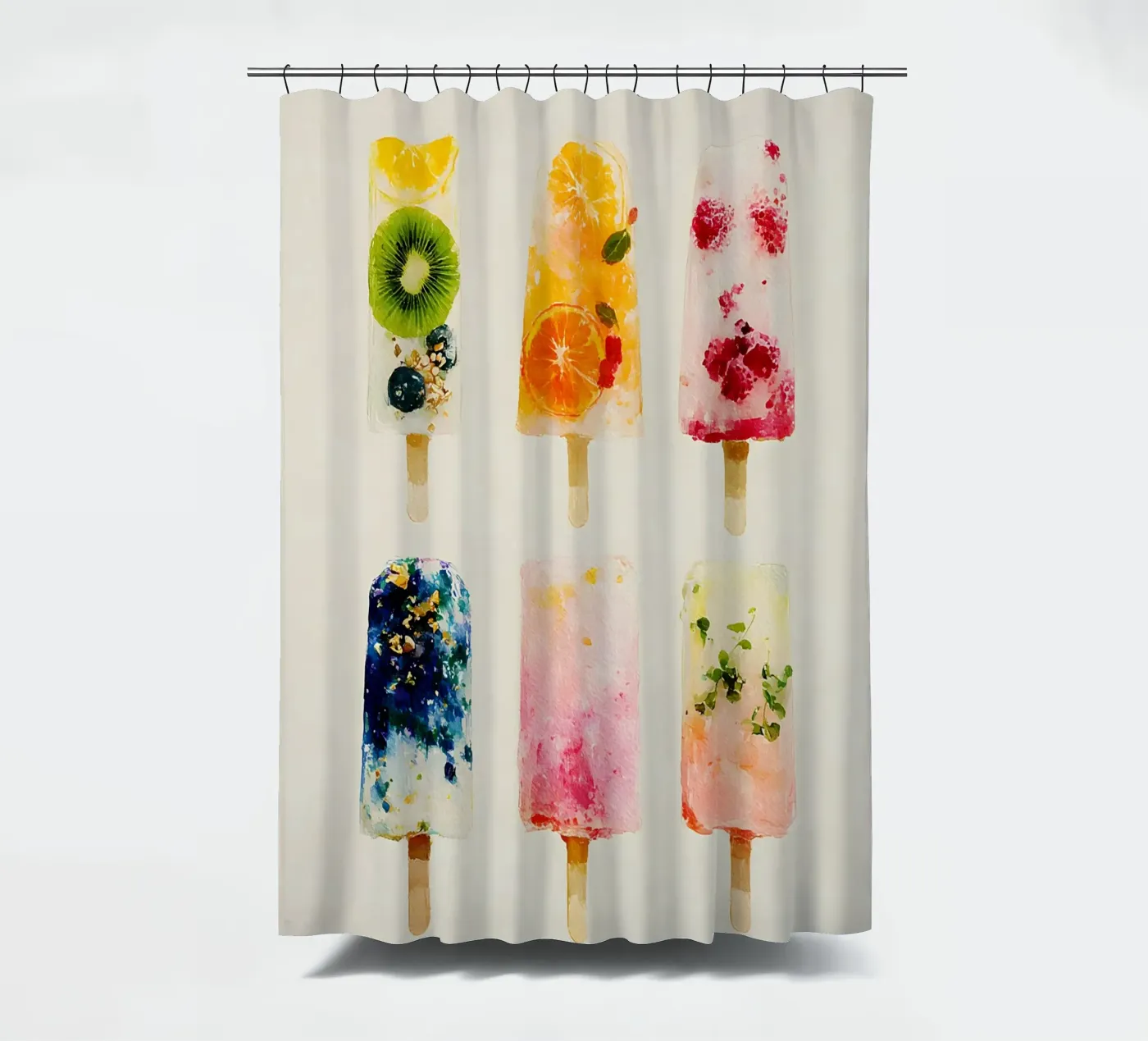 Fruity Popsicles Duschvorhang von Gypsy Galleria