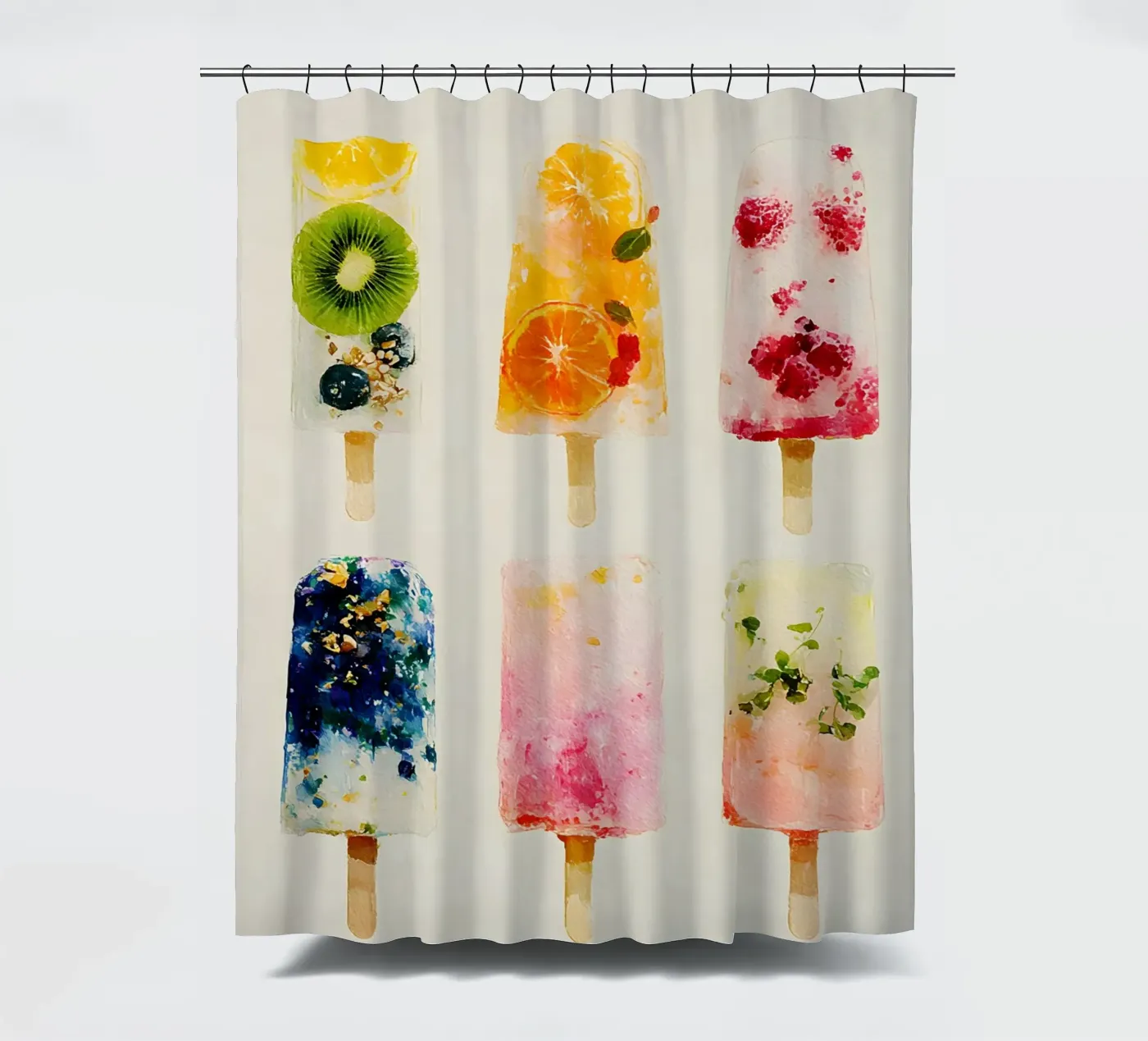 Fruity Popsicles Duschvorhang von Gypsy Galleria