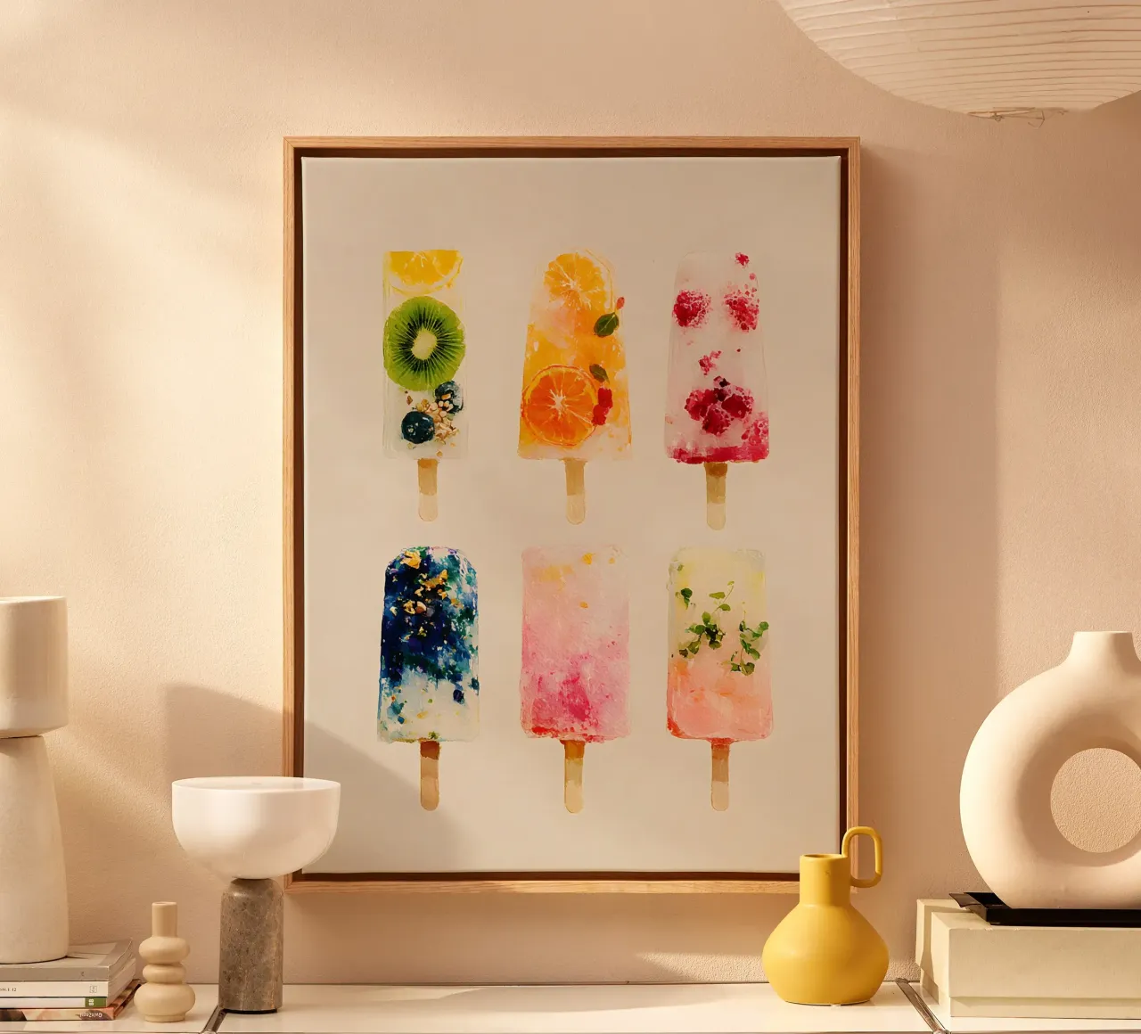 Fruity Popsicles canvas van Gypsy Galleria