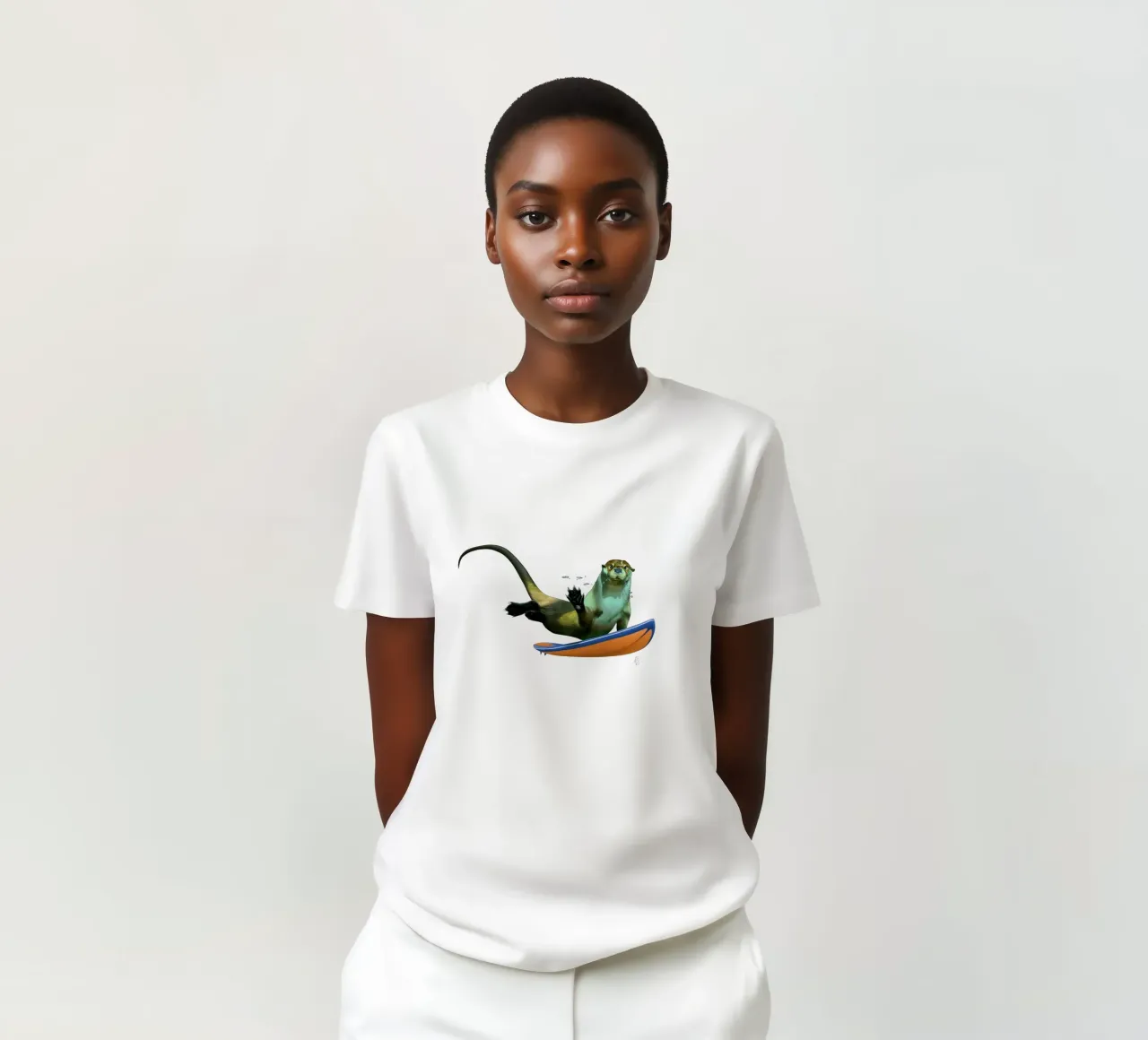Otterly (Wordless) t-shirt by Rob Art | Illustration