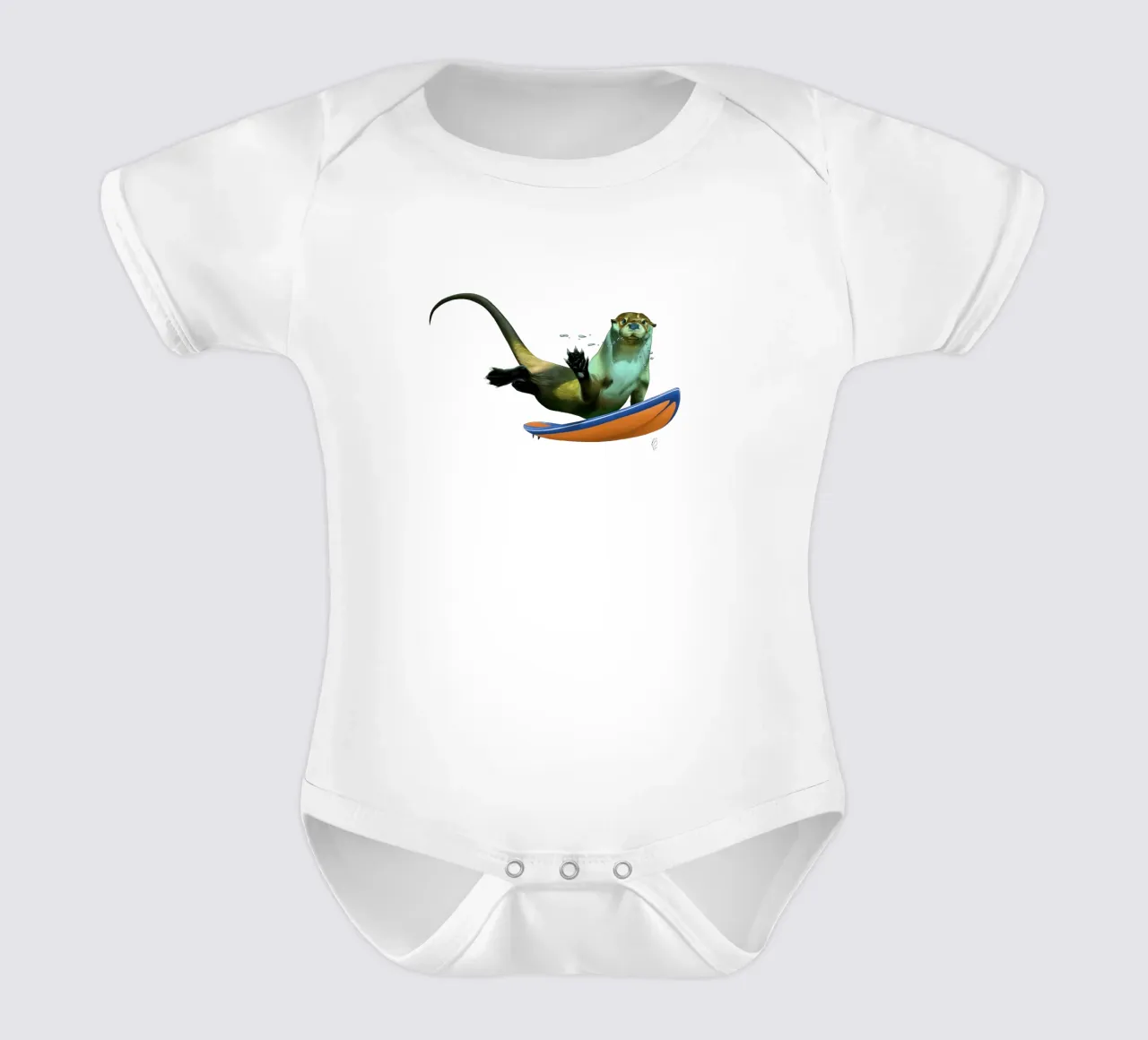 Otterly (Wordless) body neonato maniche corte da Rob Art | Illustration