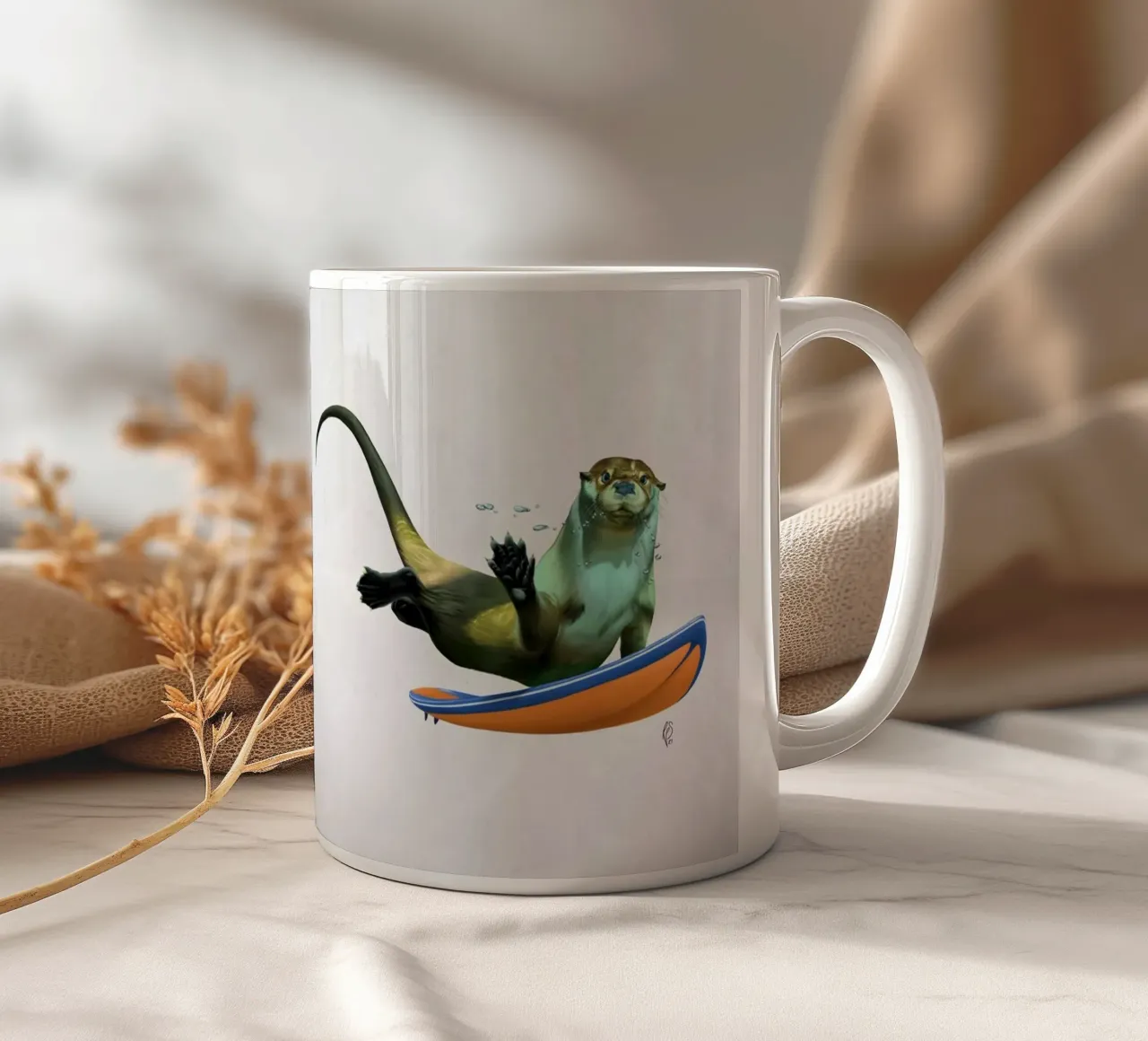 Otterly (Wordless) tazza in ceramica da Rob Art | Illustration