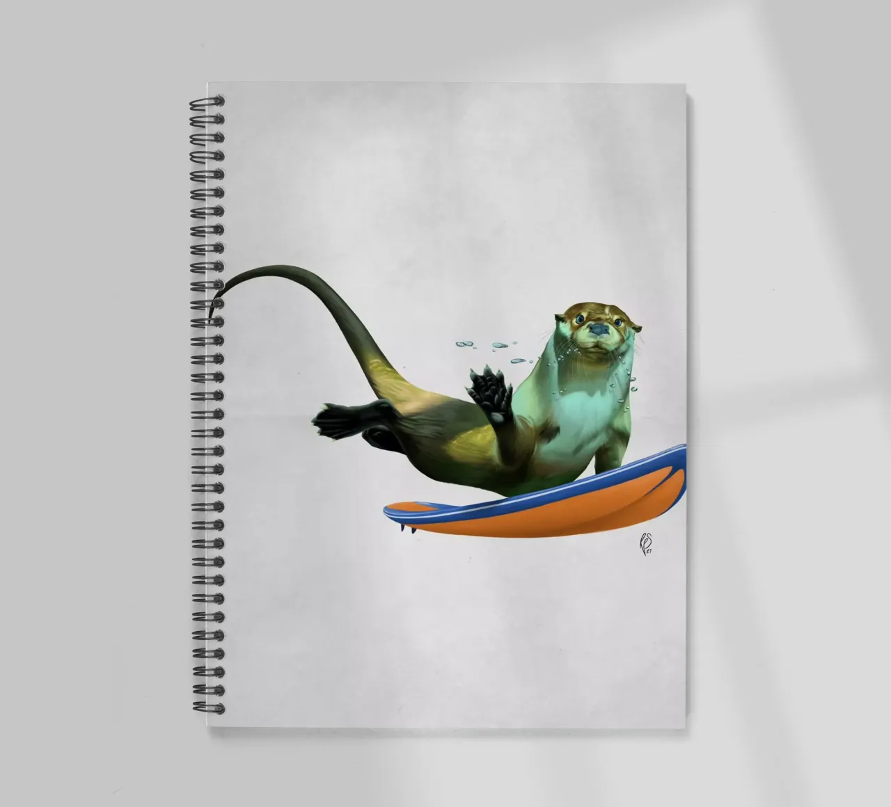 Otterly (Wordless) spiral notebook by Rob Art | Illustration