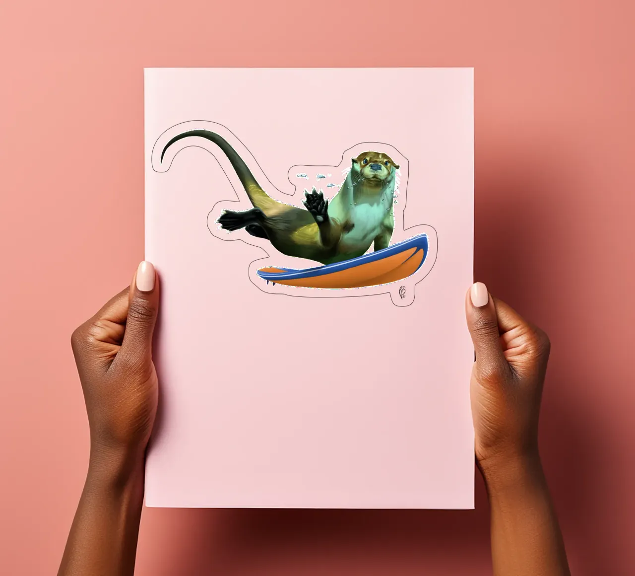 Otterly (Wordless) sticker sheet by Rob Art | Illustration