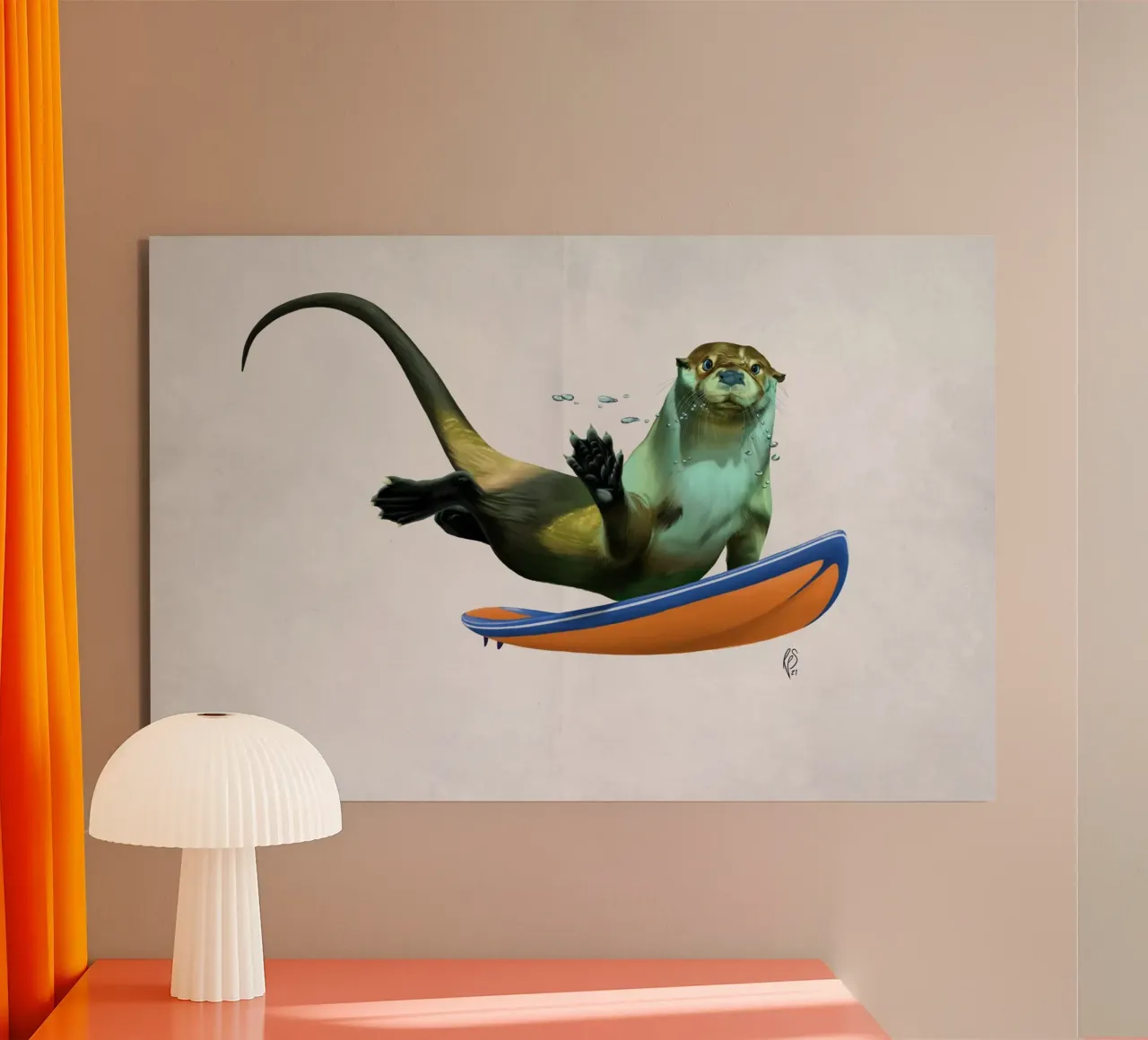 Otterly (Wordless) alluminio dibond da Rob Art | Illustration