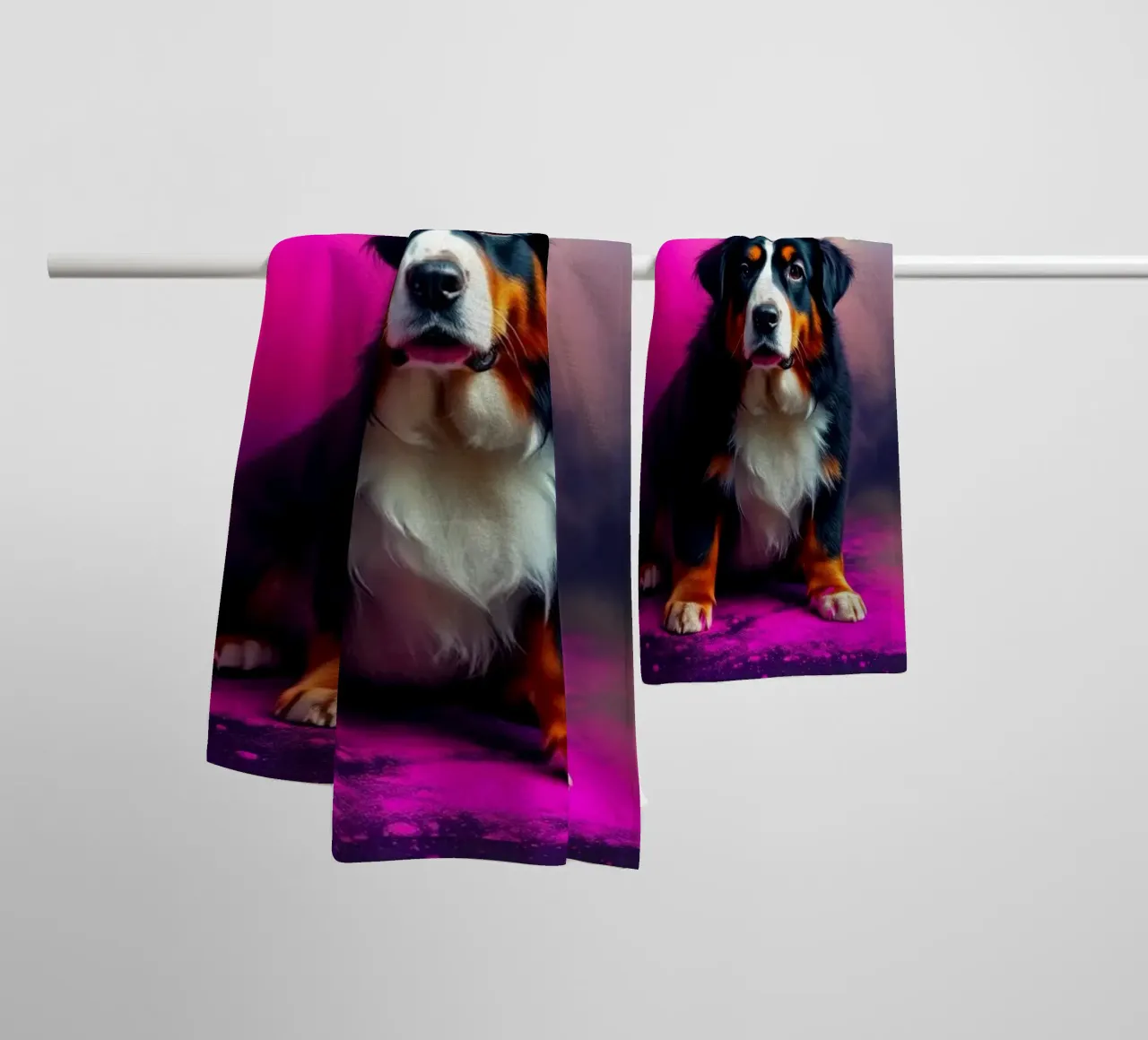Le bouvier bernois coloré #78 serviette de bain de Yumis.Beargang.and.Me