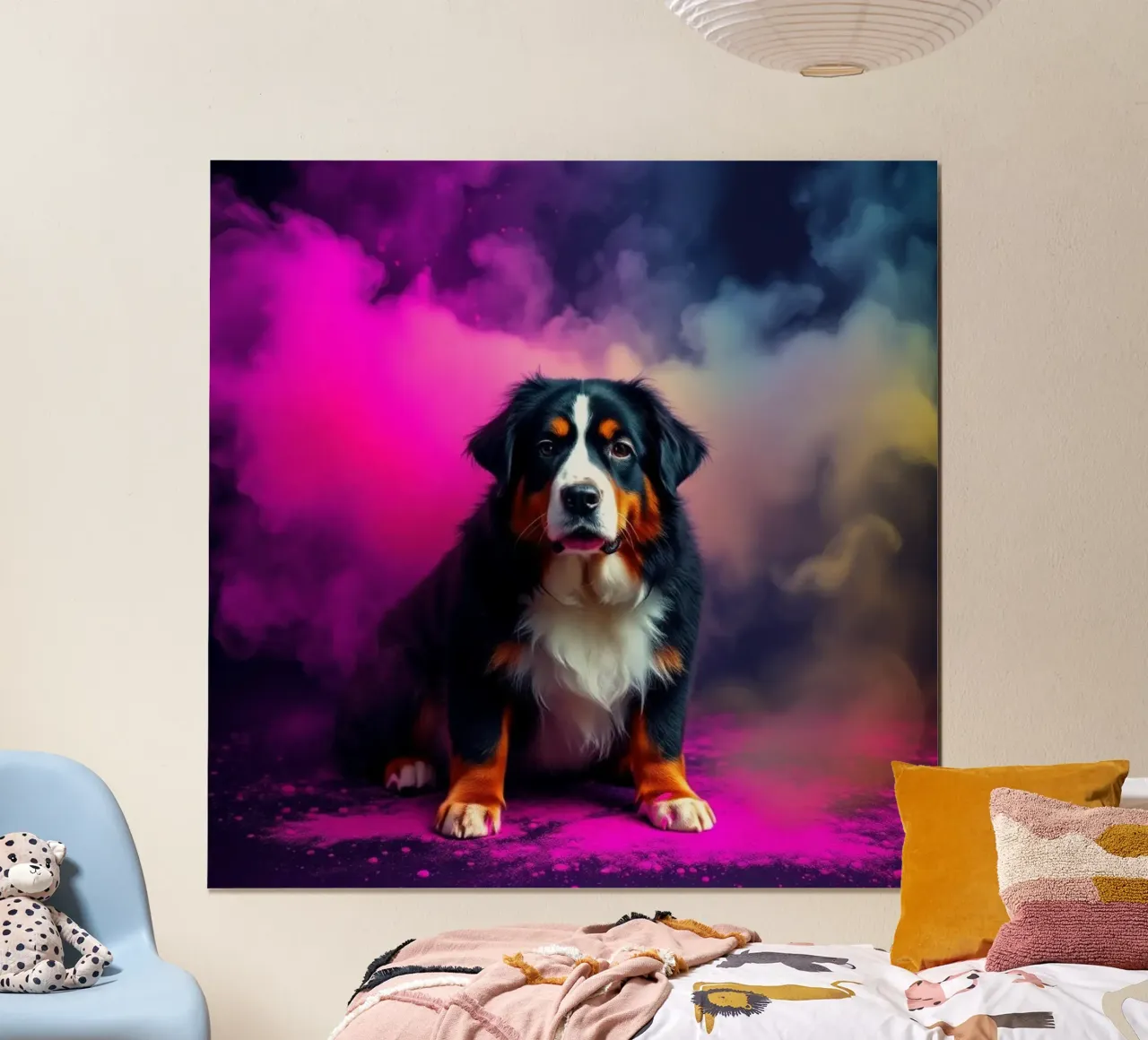 The colorful Bernese Mountain Dog #78 hahnemühle by Yumis.Beargang.and.Me