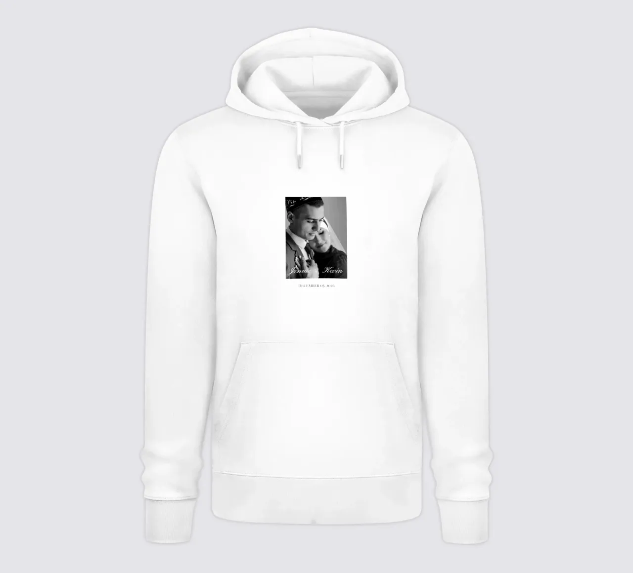 Monochrome Hochzeit Personalisierung Hoodie von NEWEST CUSTOM SHOP