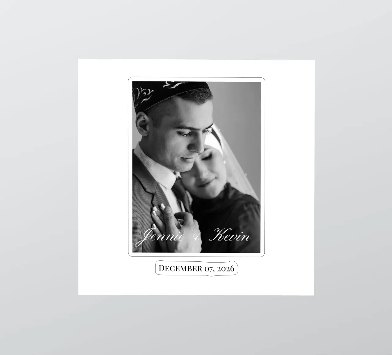 Monochrome Hochzeit Personalisierung Sticker von NEWEST CUSTOM SHOP